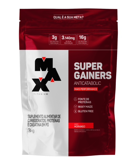 Super gainers refil 3kg morango