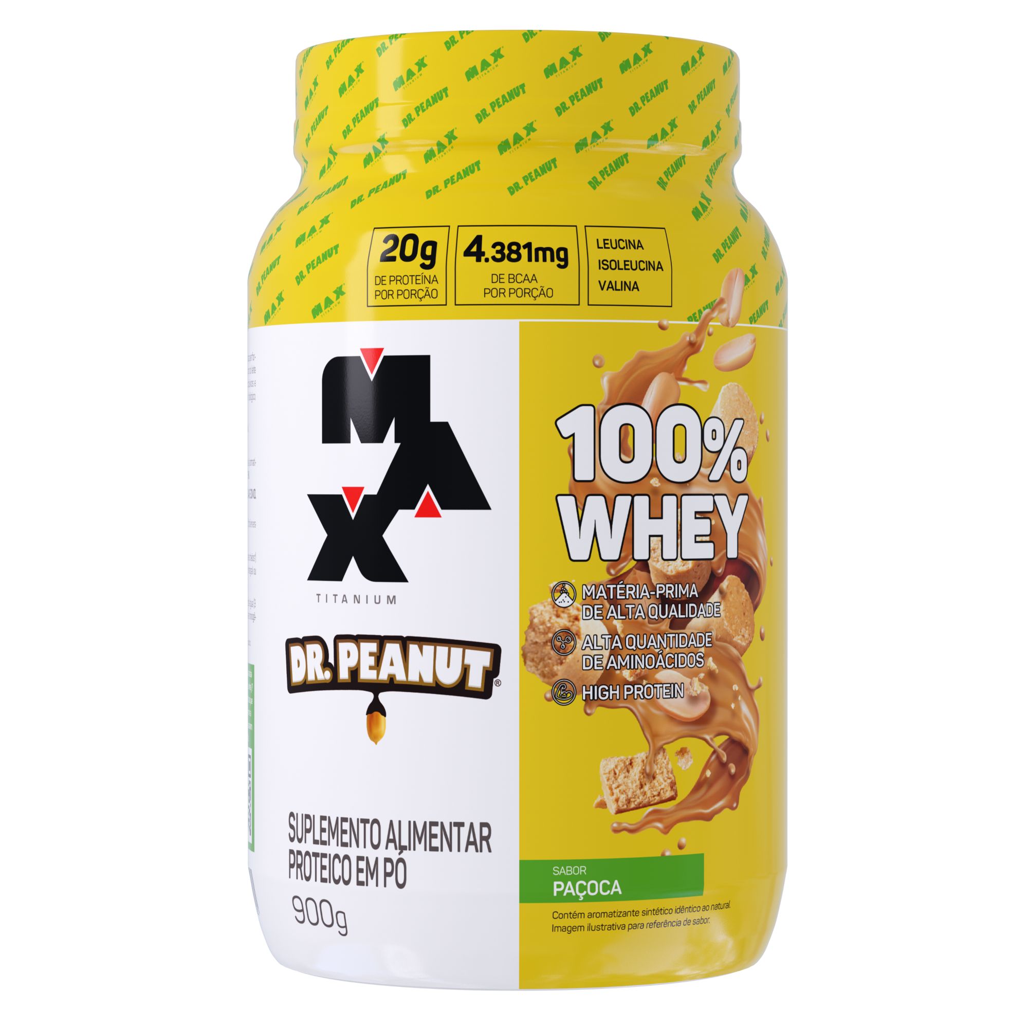 100% Whey Max Titanium x Dr. Peanut 900g