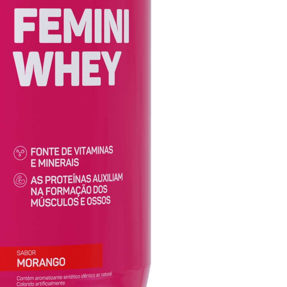 Femini whey 900g morango