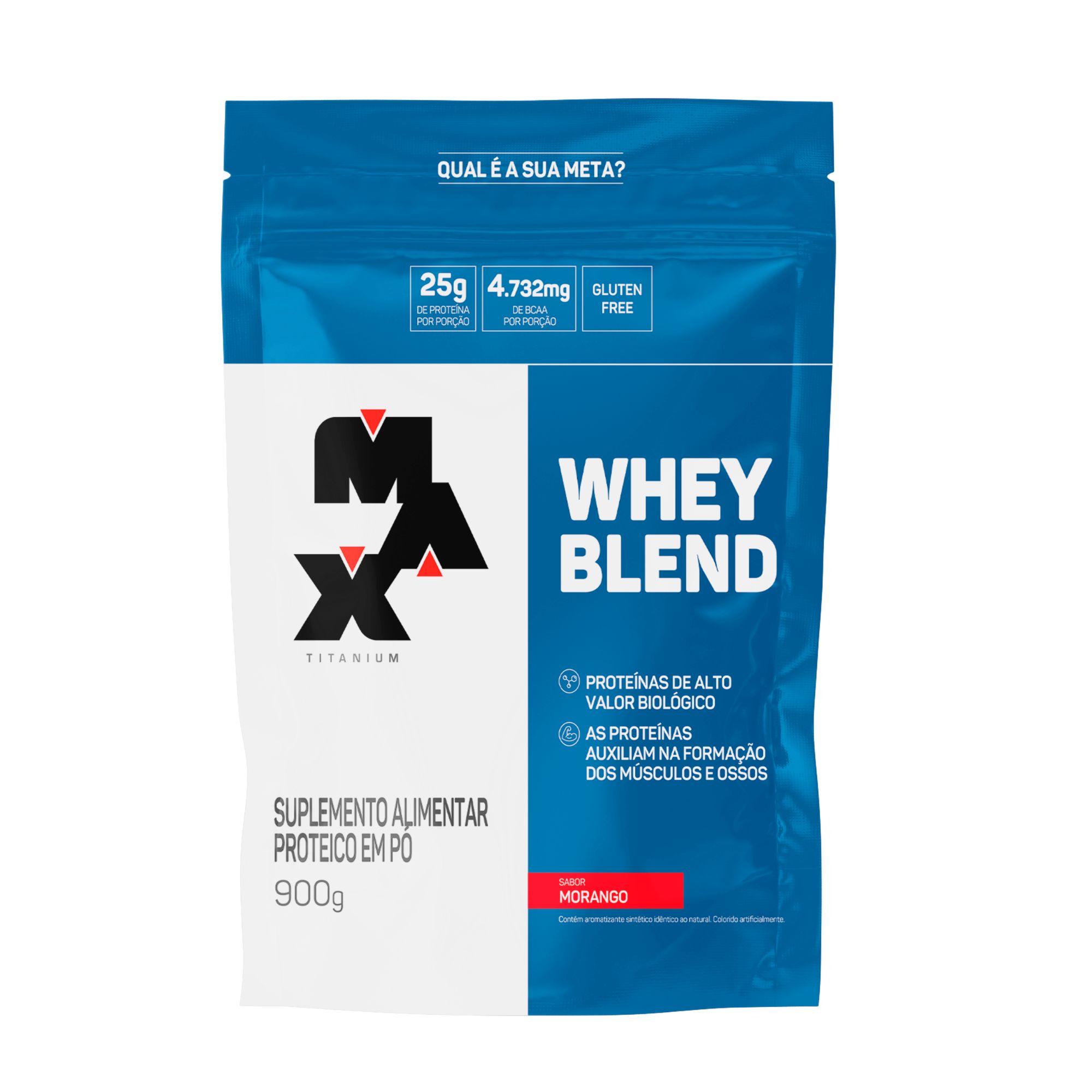Whey blend 900g nova fórmula morango