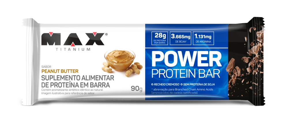 Power protein bar 90g peanut butter 8 unidades