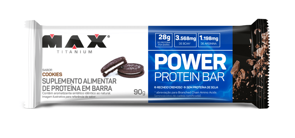 Power protein bar 90g cookies 8 unidades