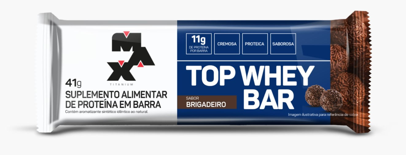 Top whey bar 41g brigadeiro 12 unidades