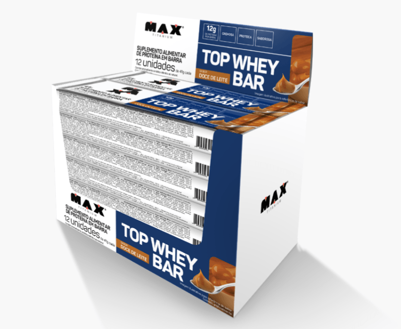 Top whey bar 41g doce de leite 12 unidades