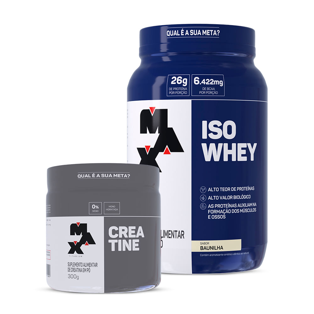 Kit Creatina 300g + Iso Whey 900g