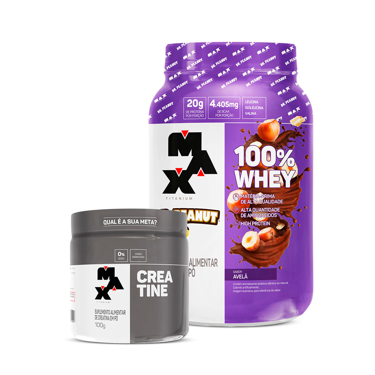 Kit 100% Whey Dr. Peanut + Creatina 100g