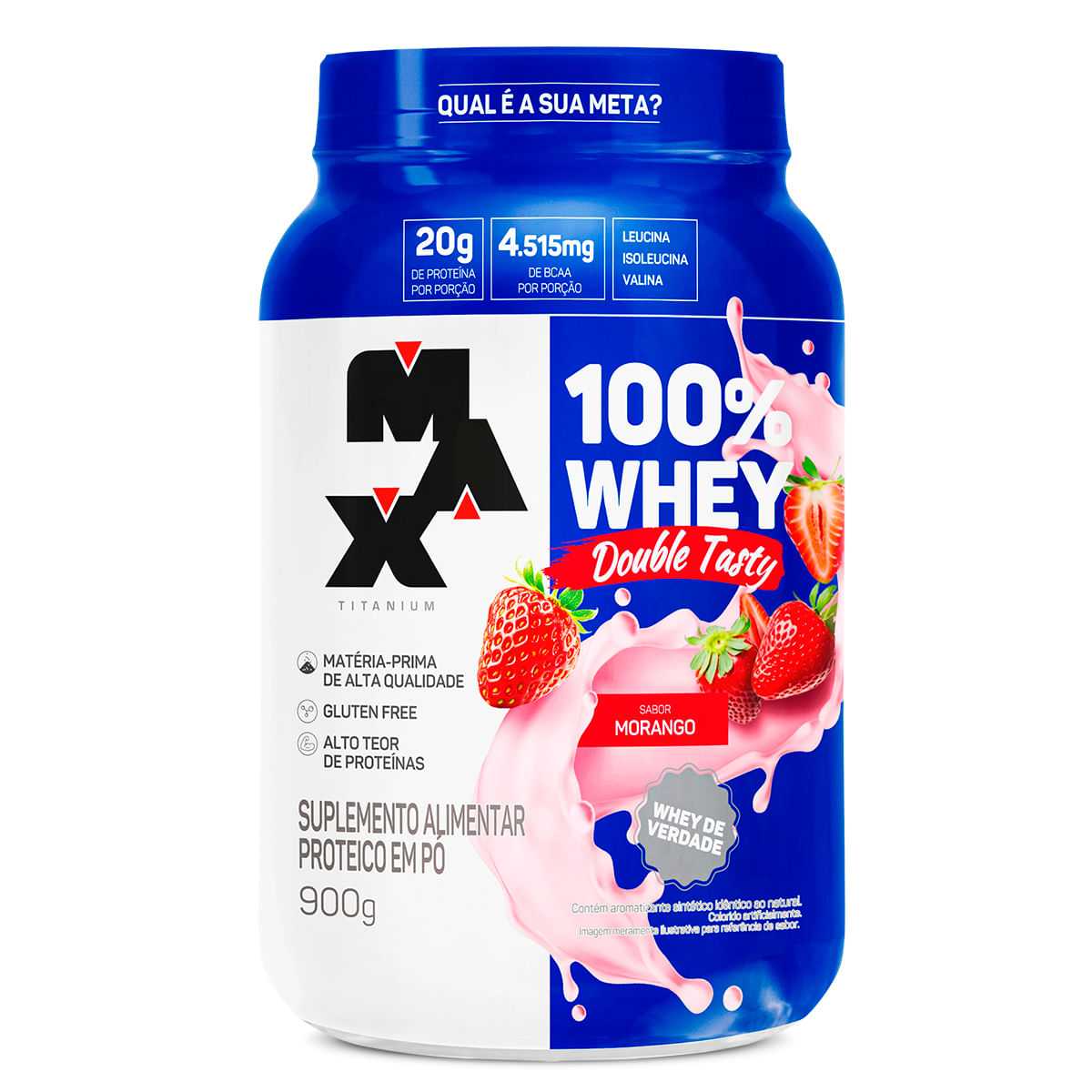 100% whey double tasty morango