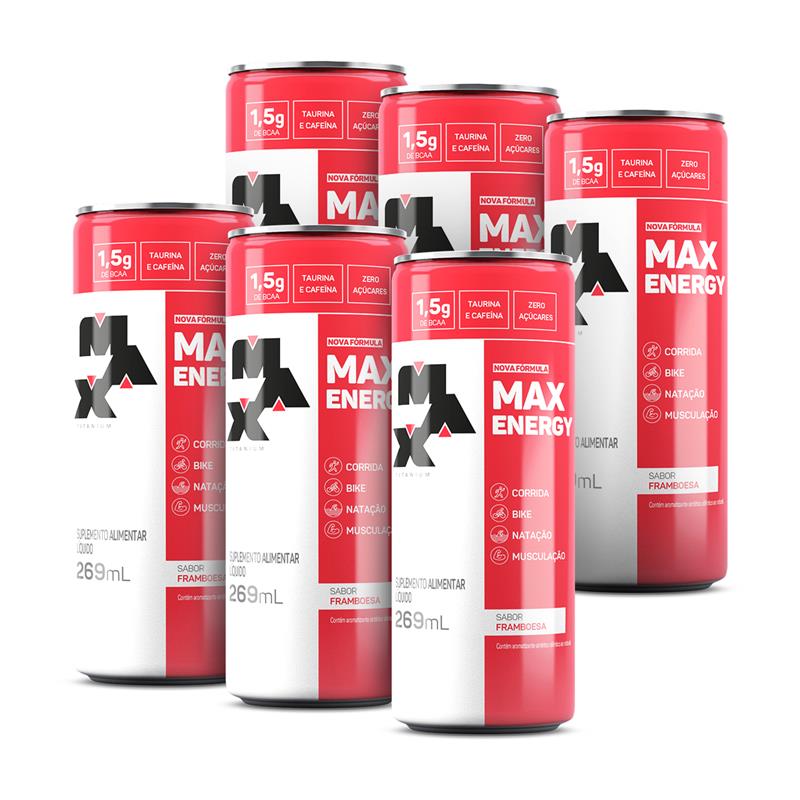 Max Energy Framboesa 269ML - Fardo 6 Latas