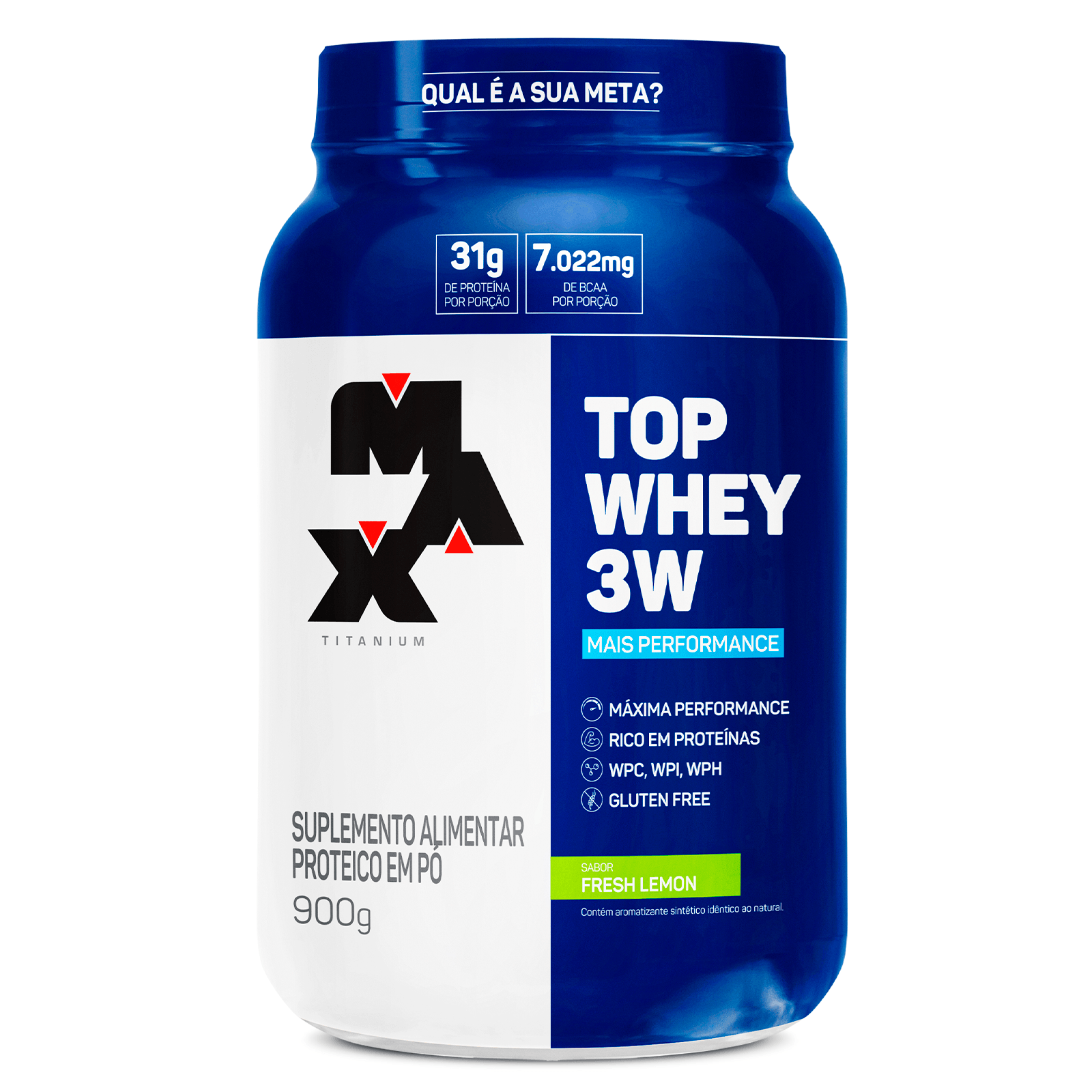 Top whey 3w + performance 900g fresh lemon