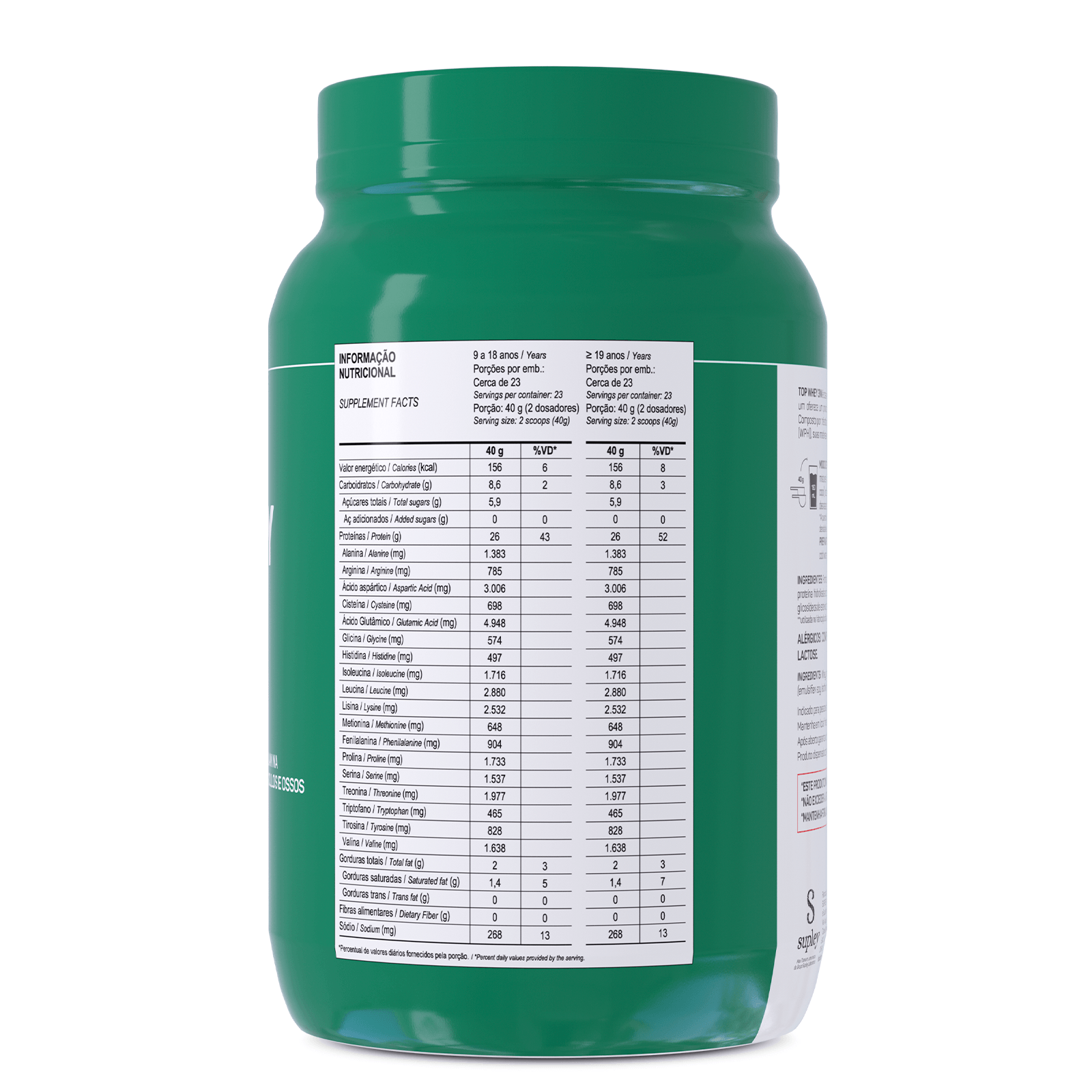 Top whey 3w + natural 900g café com leite
