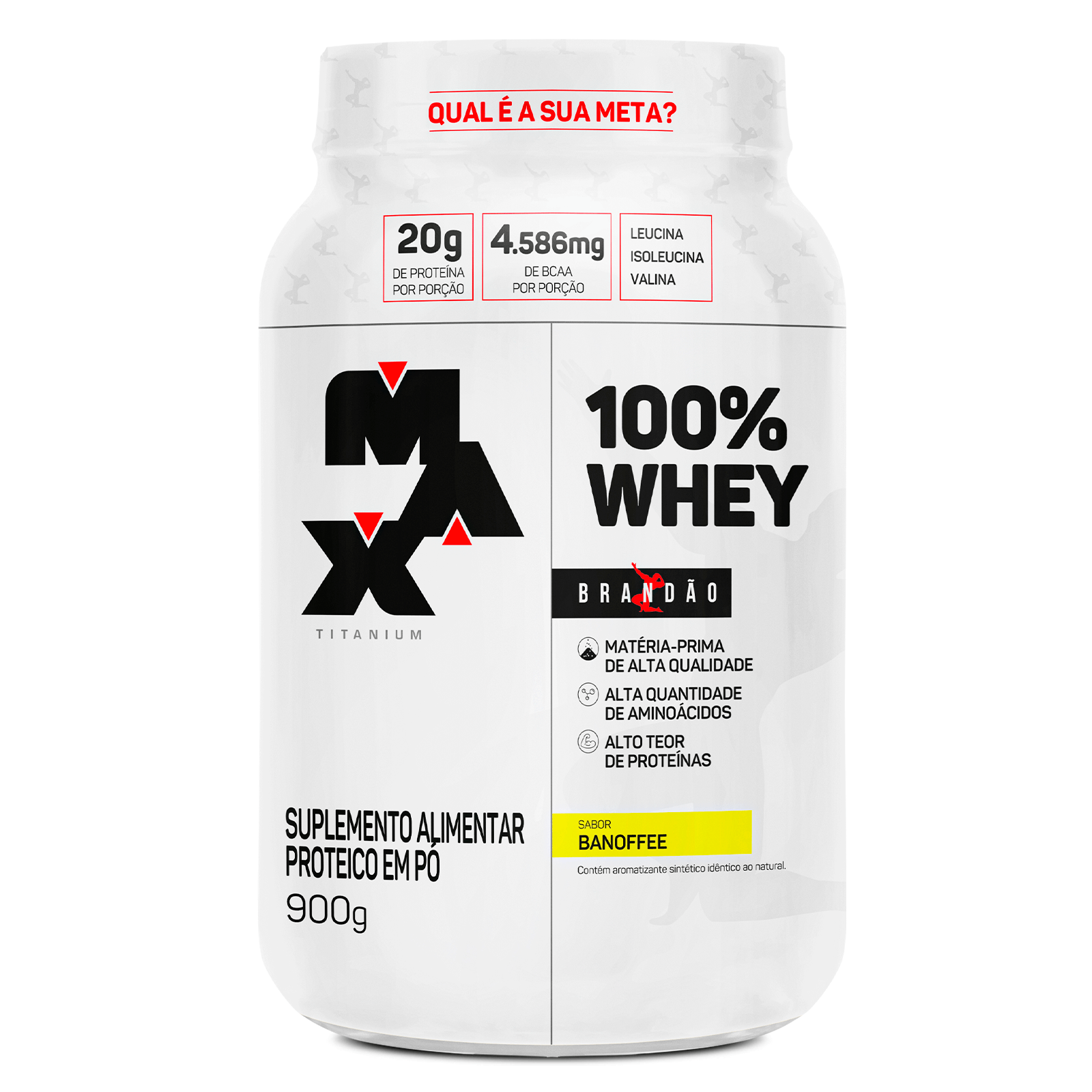 100% Whey Pote 900G Rafael Brandão