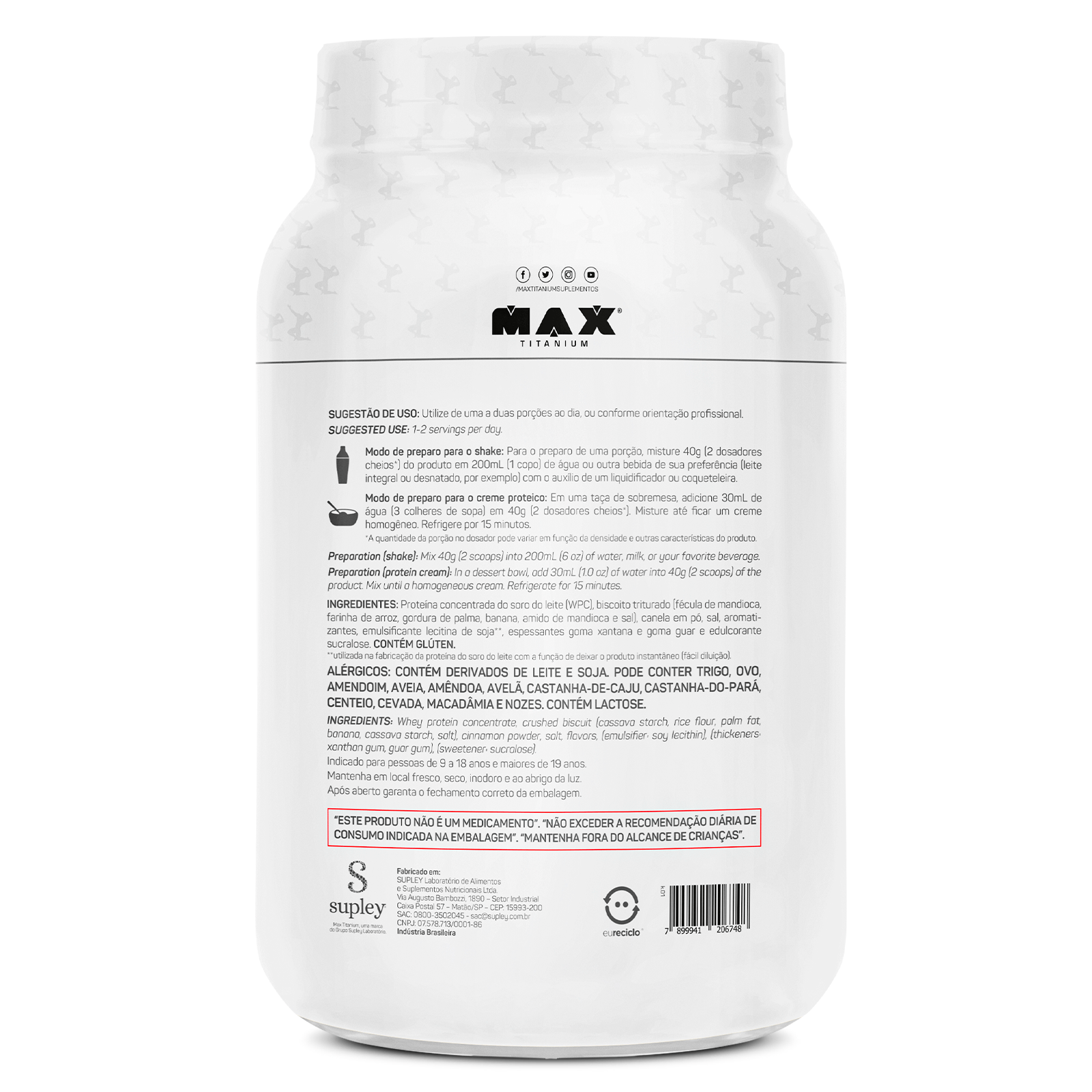 100% whey pote 900g rafael brandão banoffee