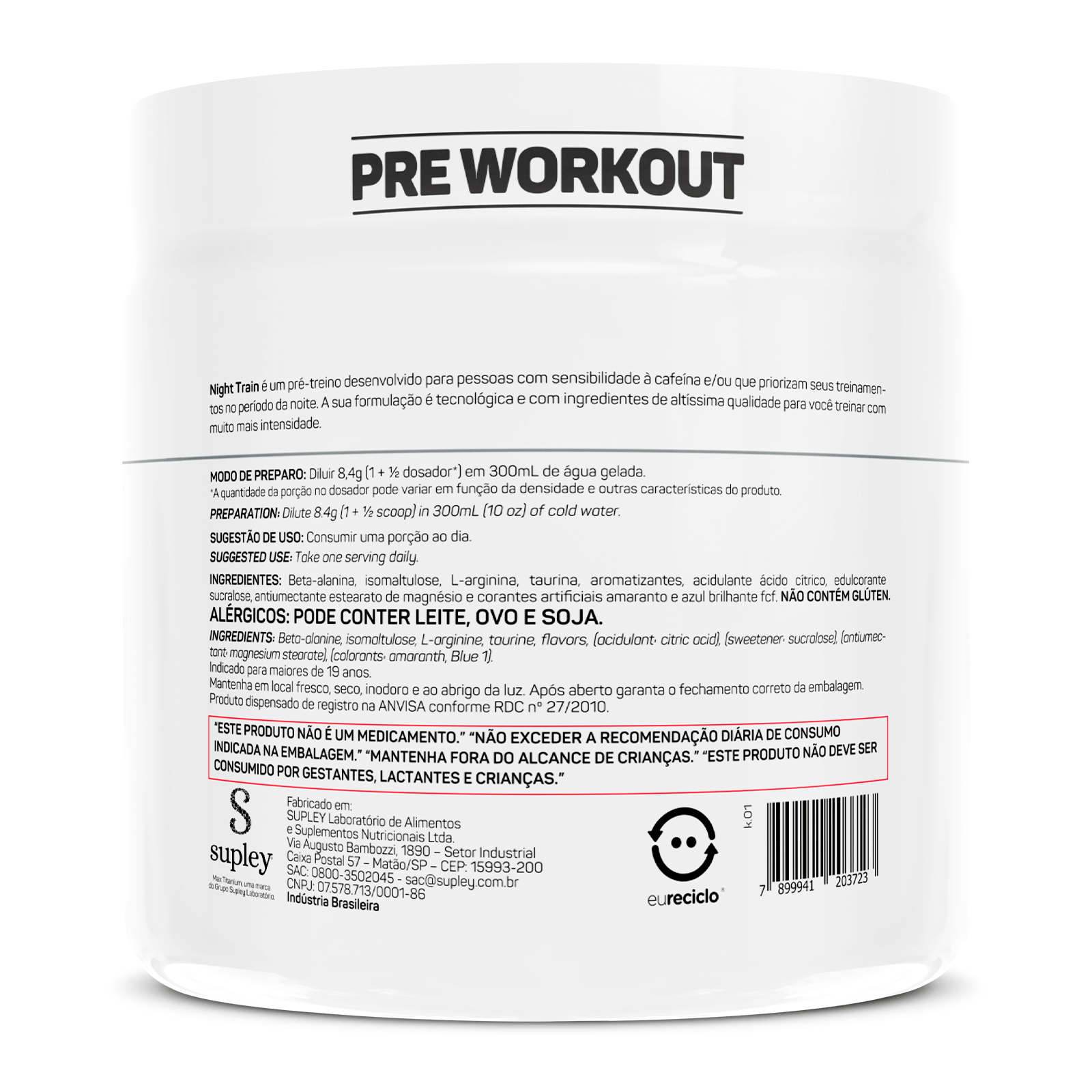 Night train frutas vermelhas 300g