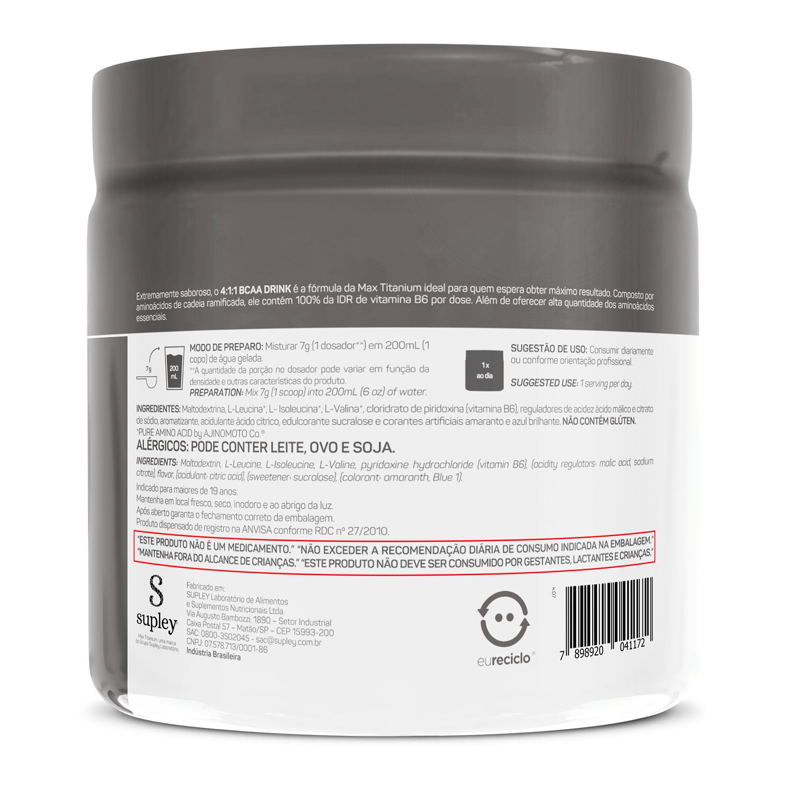 Bcaa 4:1:1 drink 280g uva