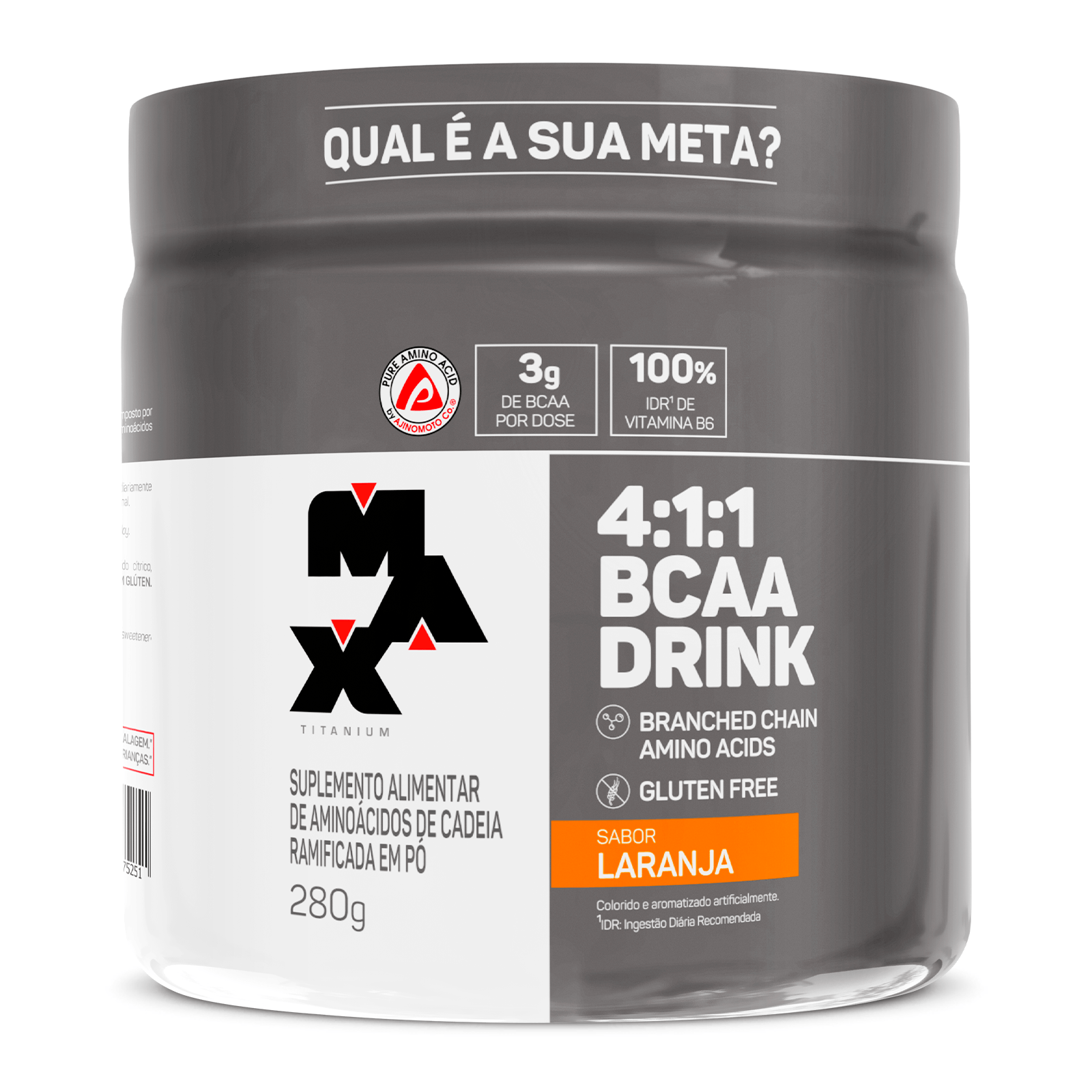 Bcaa 4:1:1 drink 280g laranja