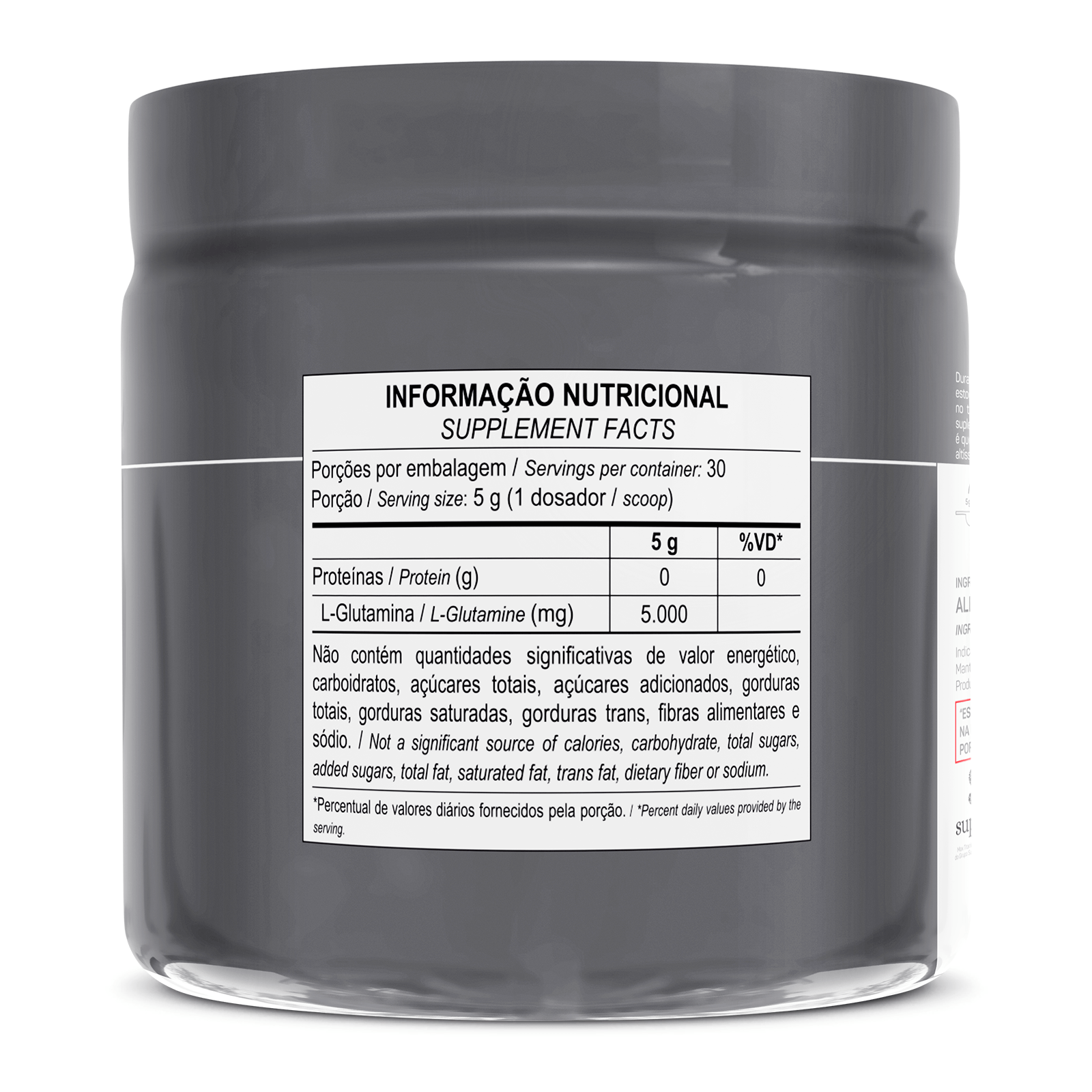 Glutamina l-g 150g matéria-prima de fonte vegetal