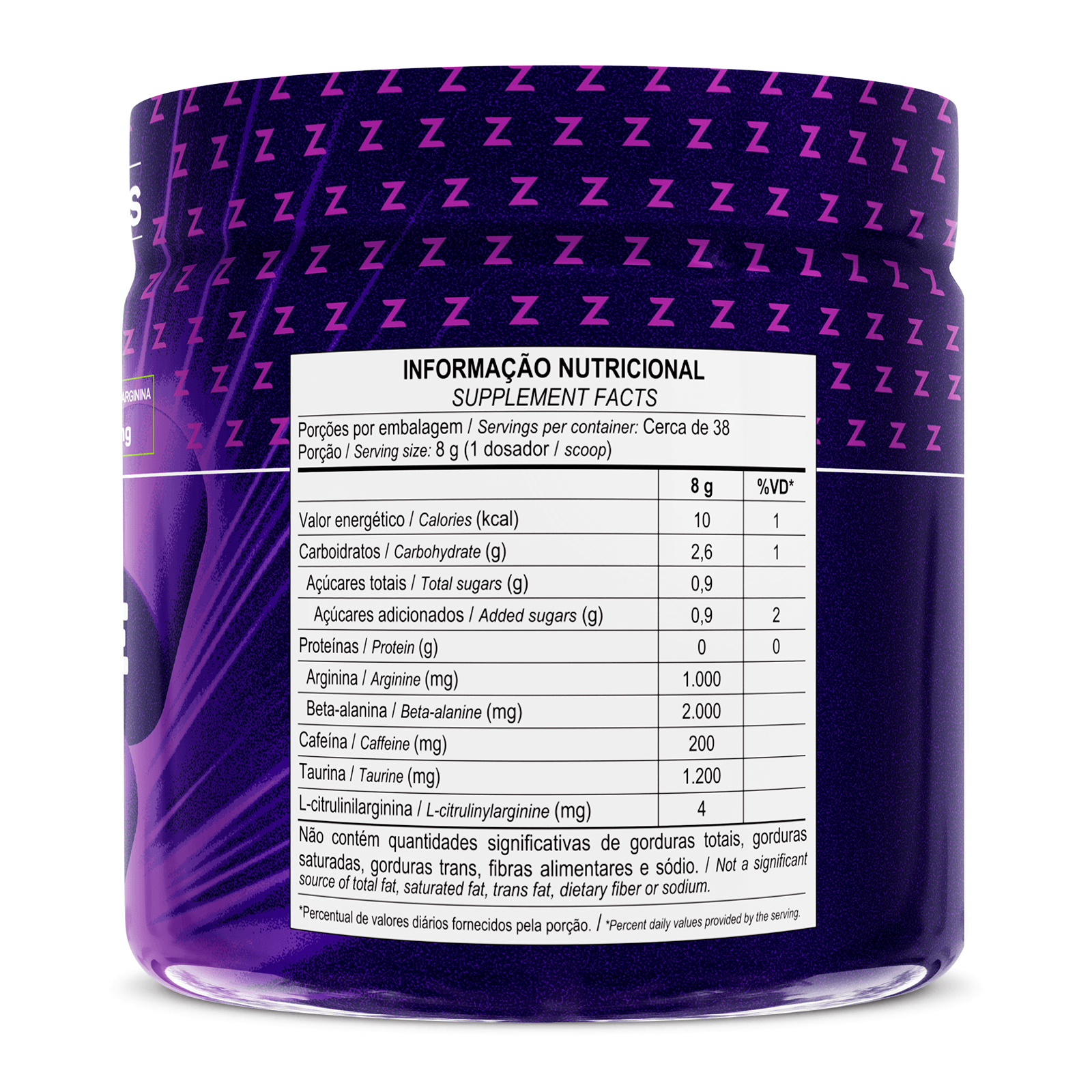 Pré treino tdz force gabriel zancanelli 300g purple lemonade