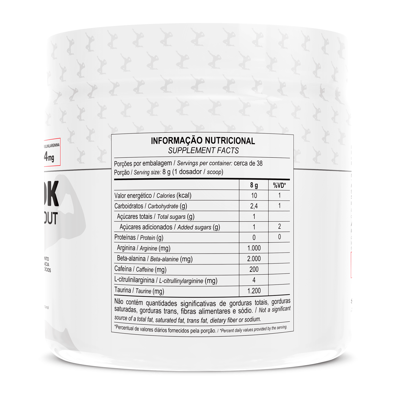 Pré treino shook rafael brandão 300g uva