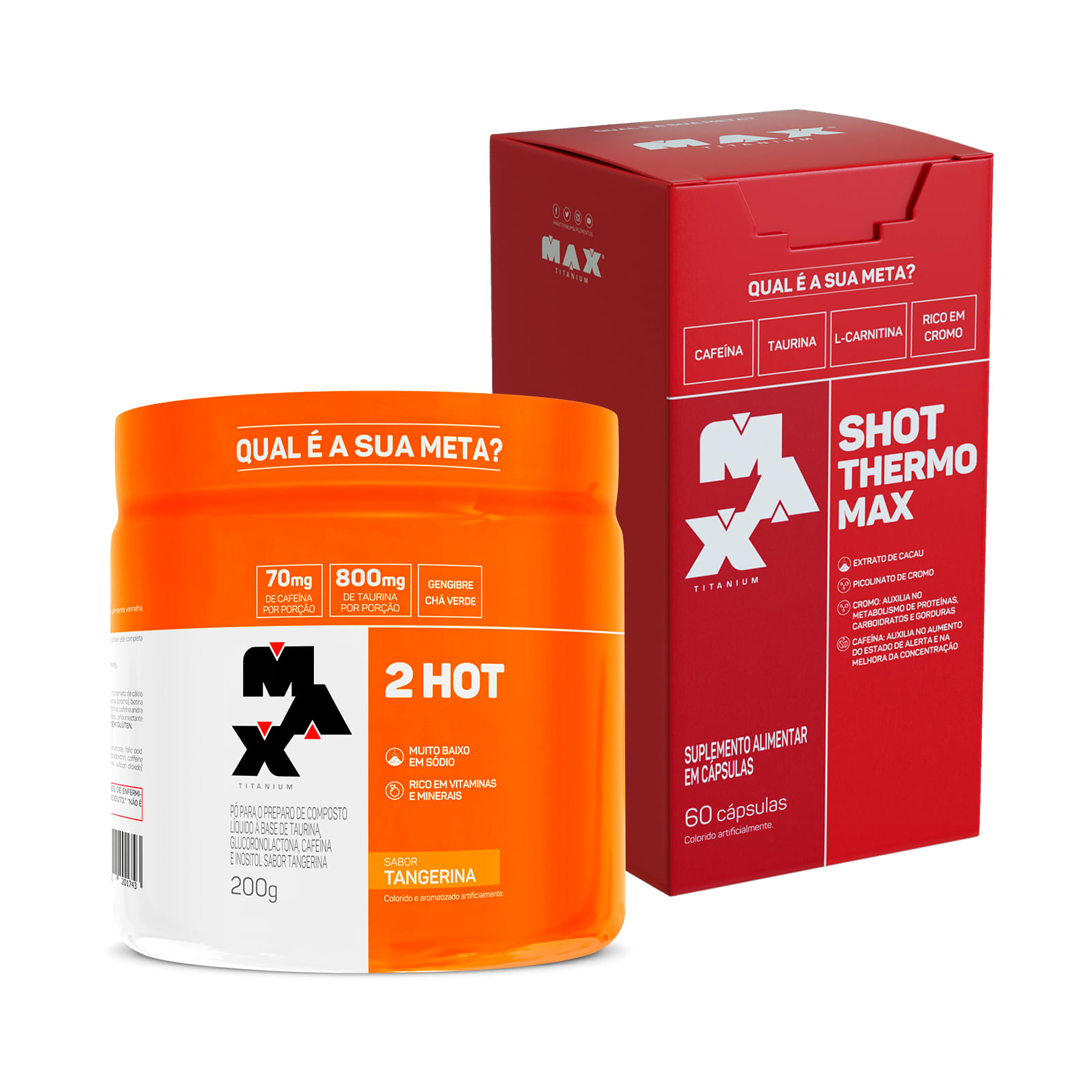 Kit Termo Pack 2Hot 200g + Shot Thermo 60 capsulas