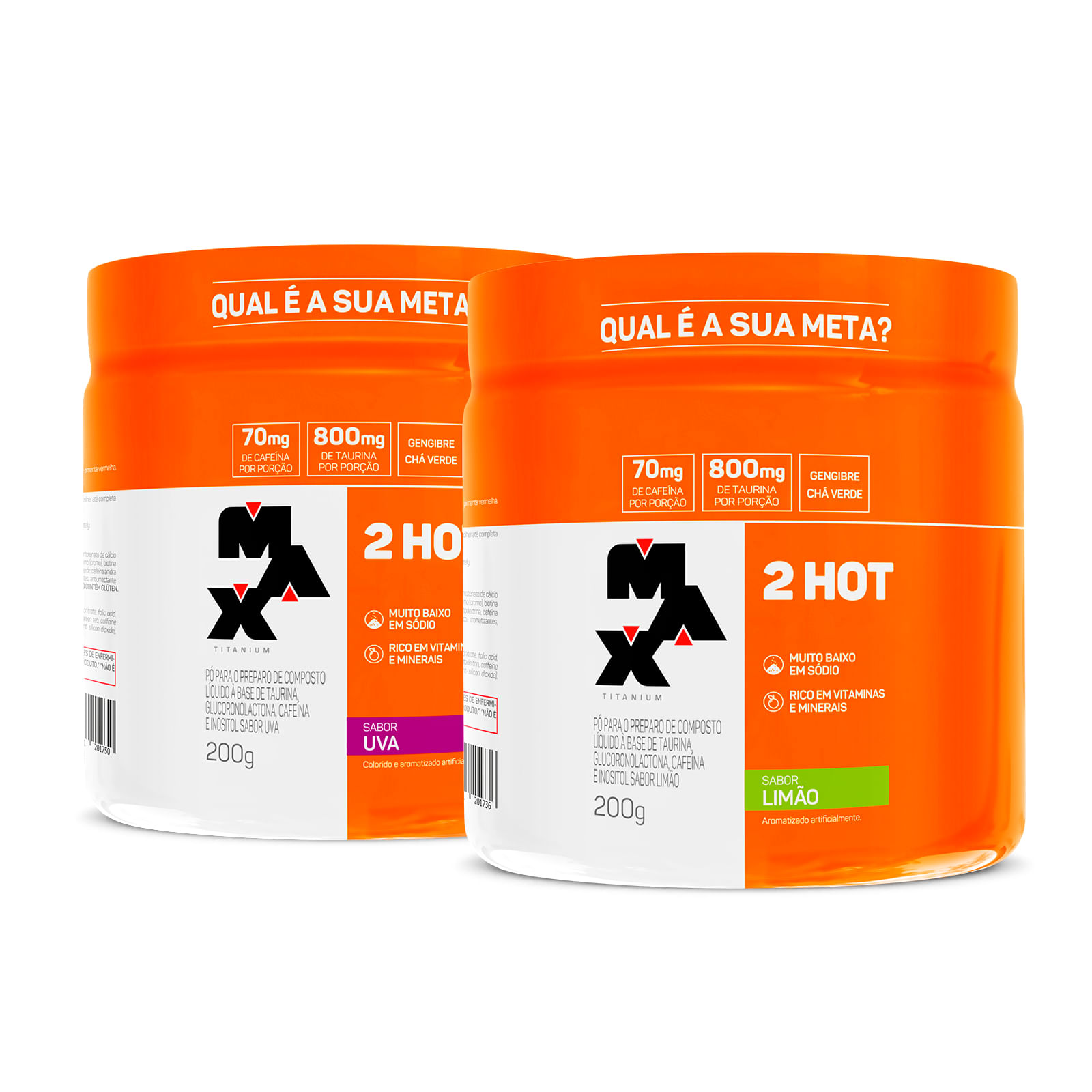Pack 2x 2hot 200g uva + limão