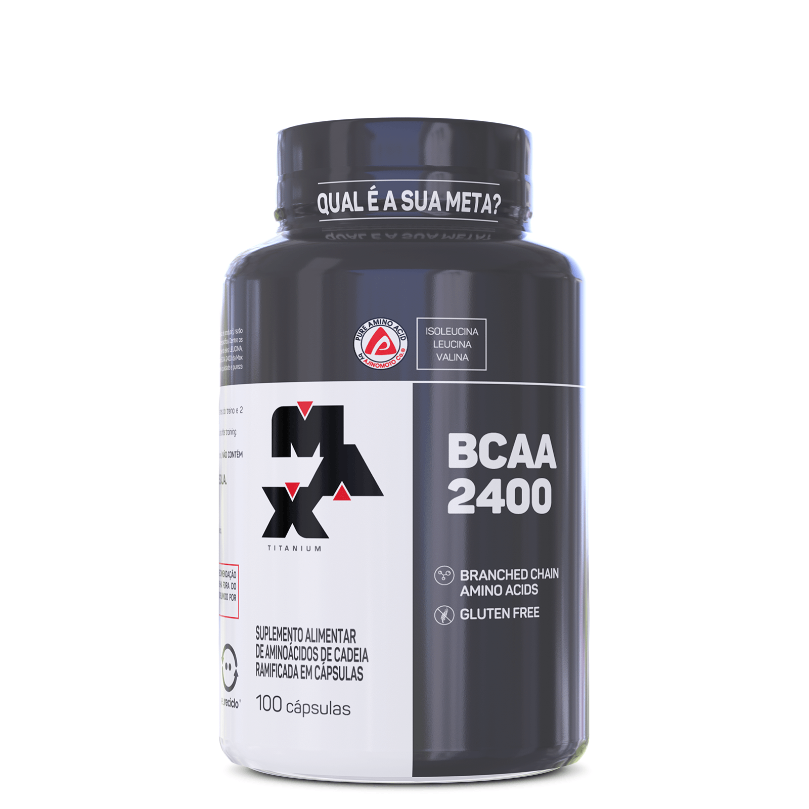 Bcaa 2400 100 caps l-leucina, l-isoleucina e l-valina
