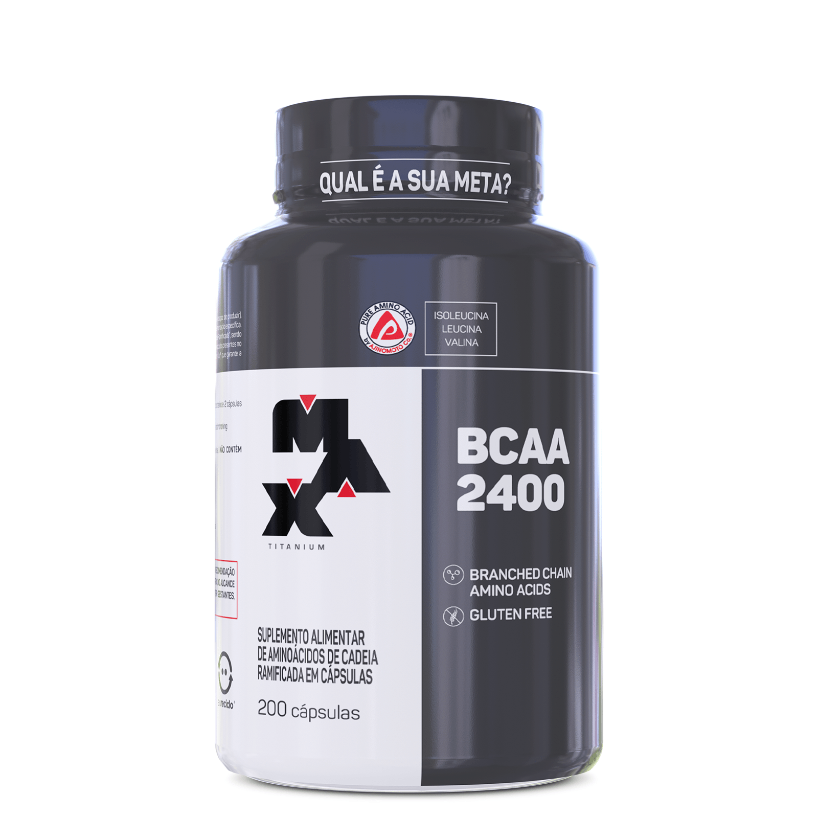 Bcaa 2400 200 caps l-leucina, l-isoleucina e l-valina