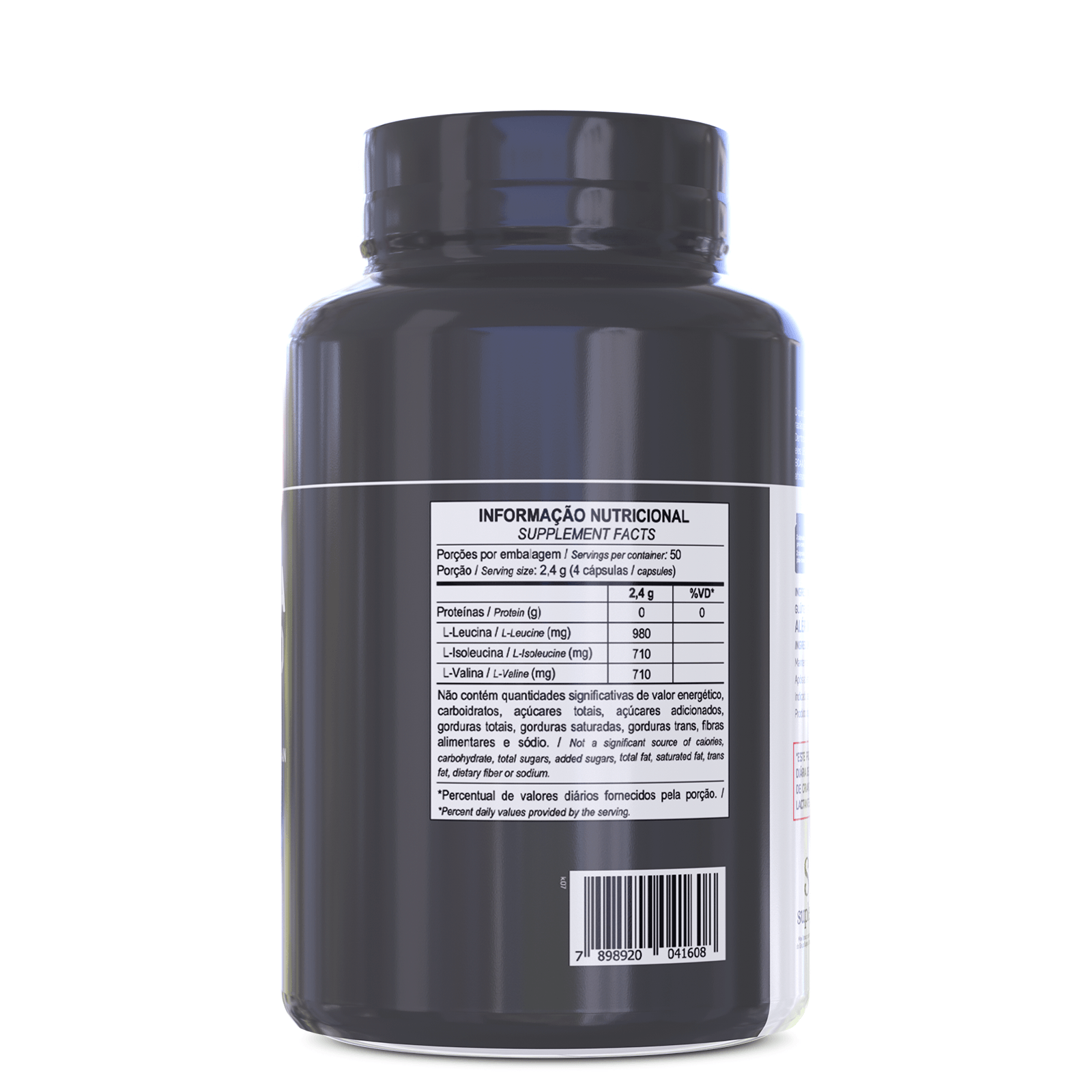 Bcaa 2400 200 caps l-leucina, l-isoleucina e l-valina