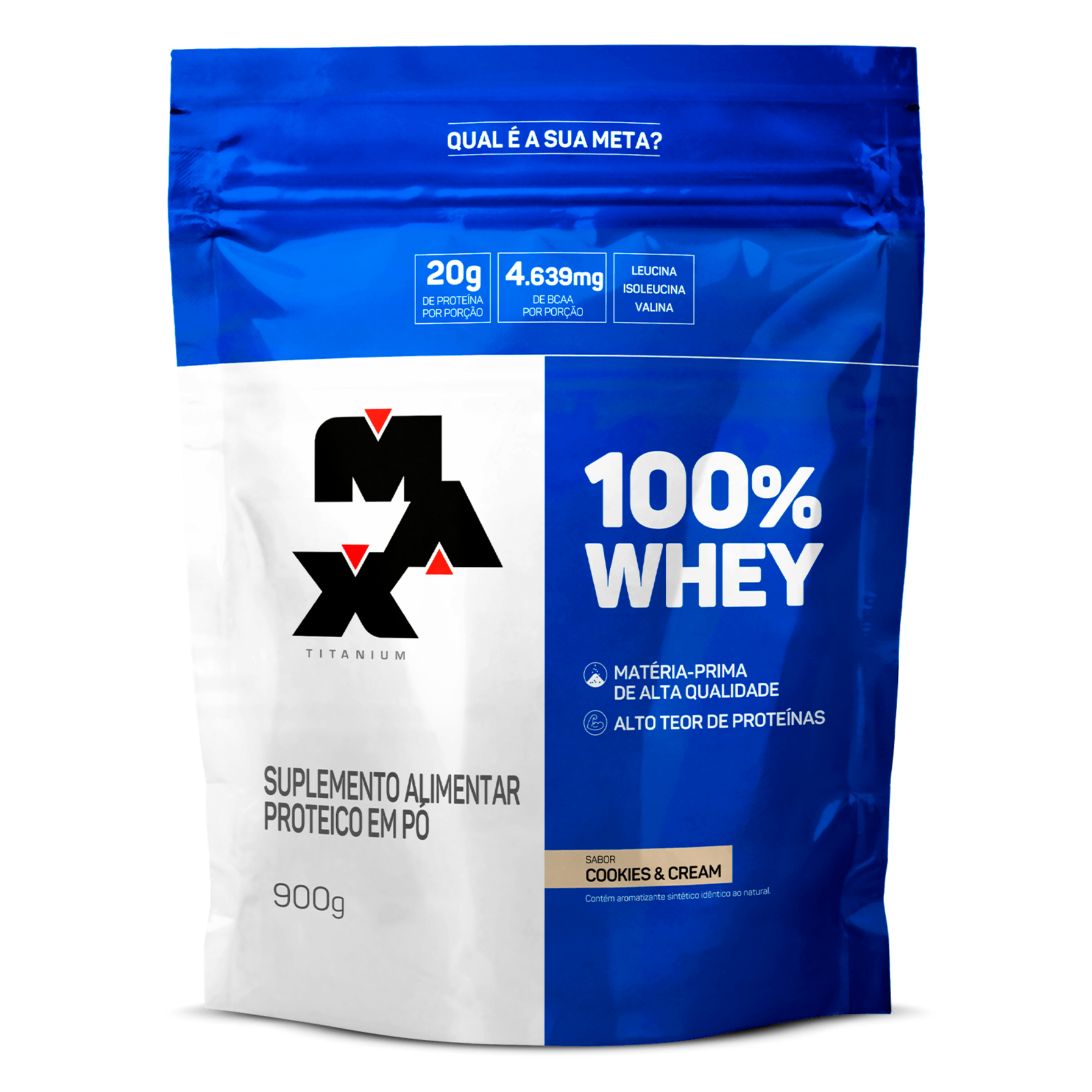 100% whey refil 900g cookies & cream
