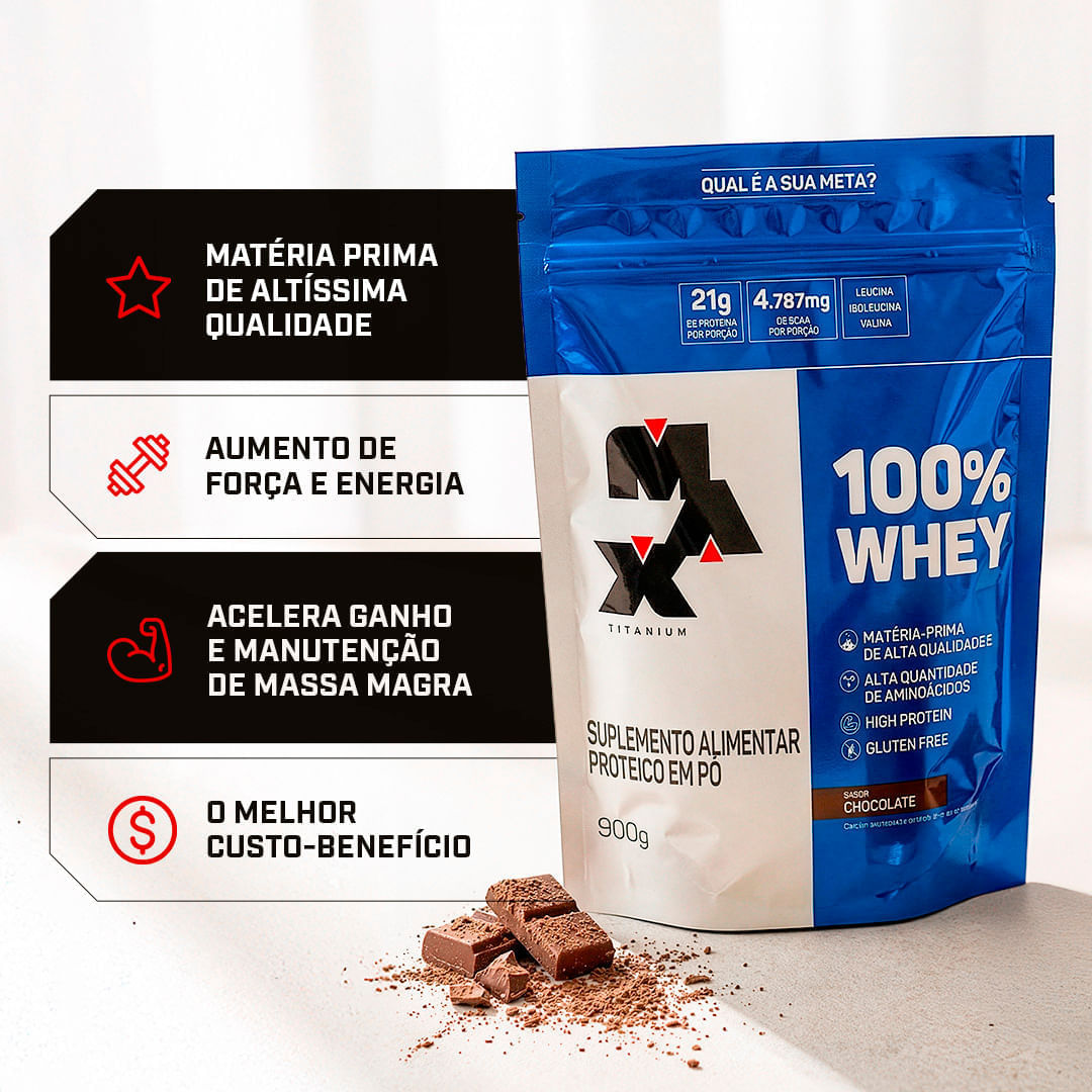 100% whey refil 900g chocolate