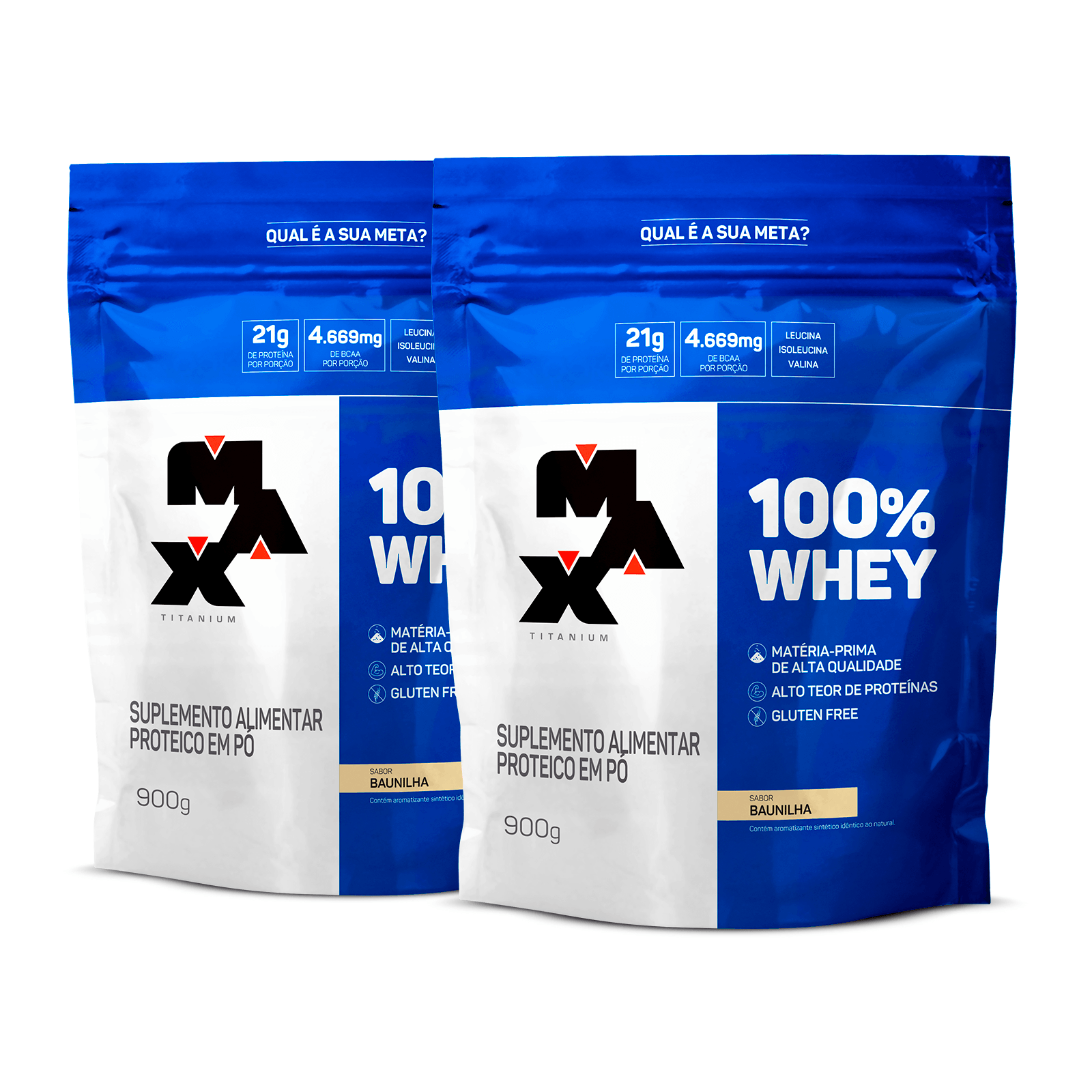 Pack 2x 100% Whey Refil 900G