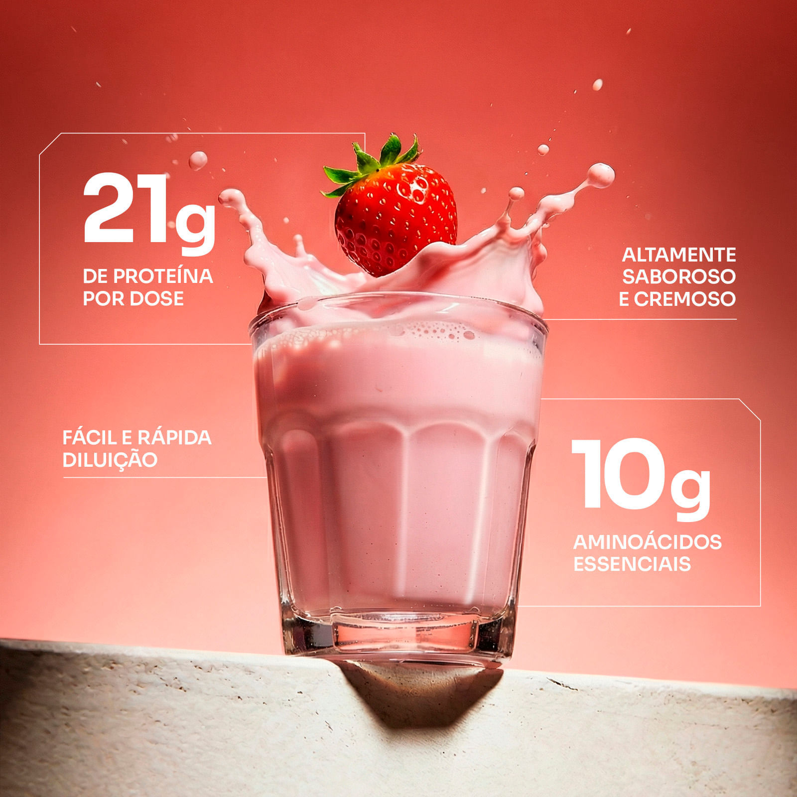 Pack 2x 100% whey refil 900g morango + morango