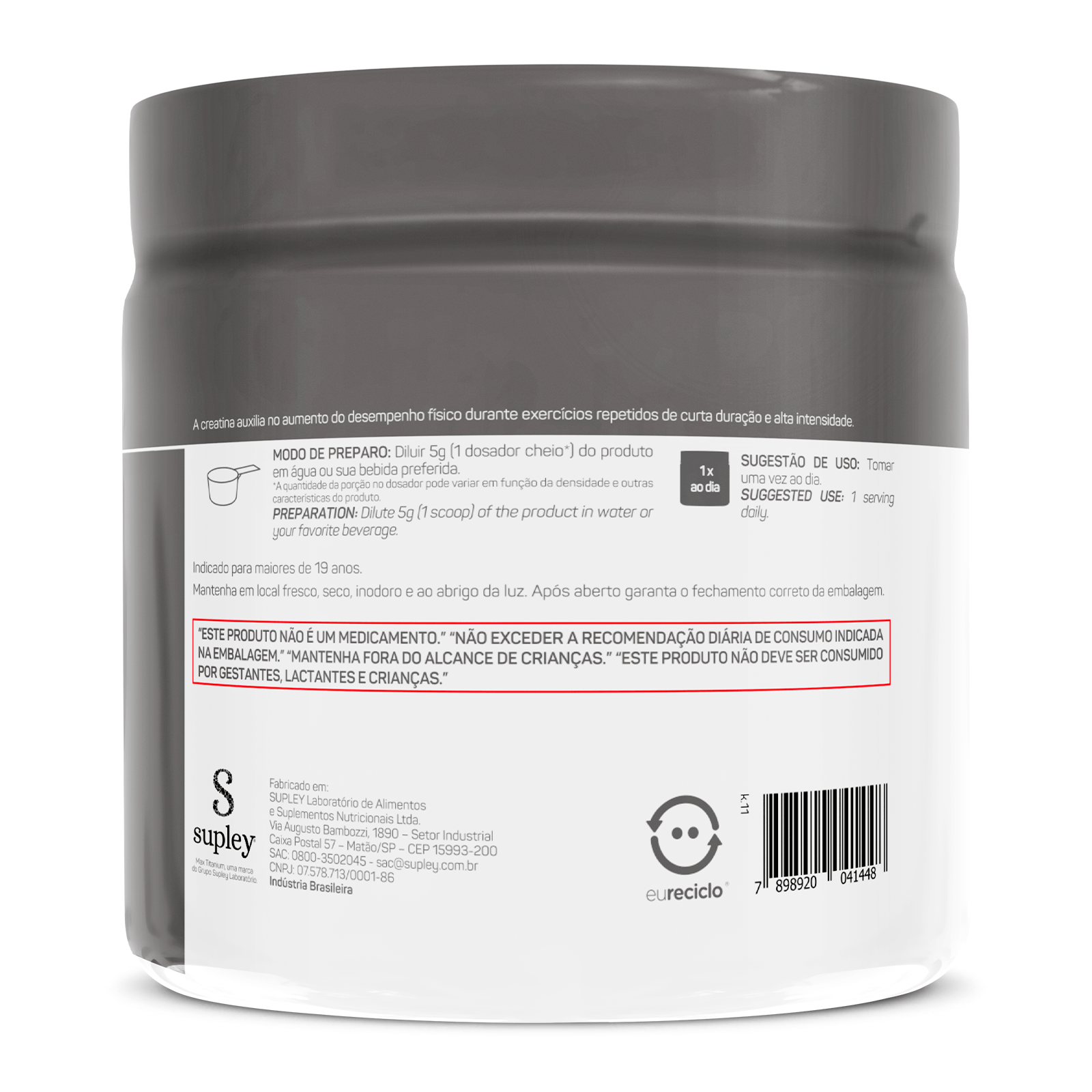 Pack 2x creatina 300g max titanium - monohidratada