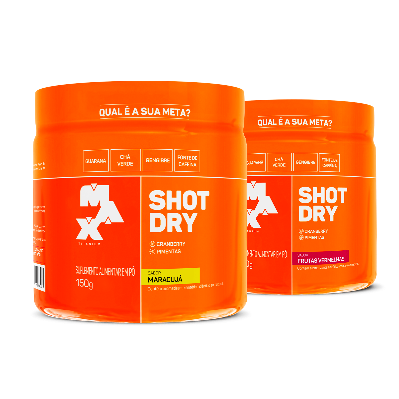 Pack 2x shot dry150g maracujá +  frutas vermelhas