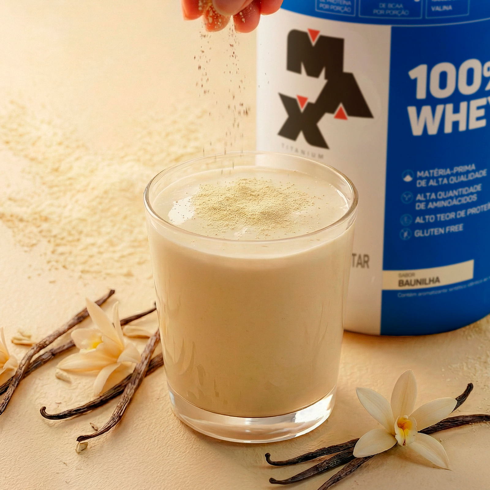 100% whey pote 900g baunilha