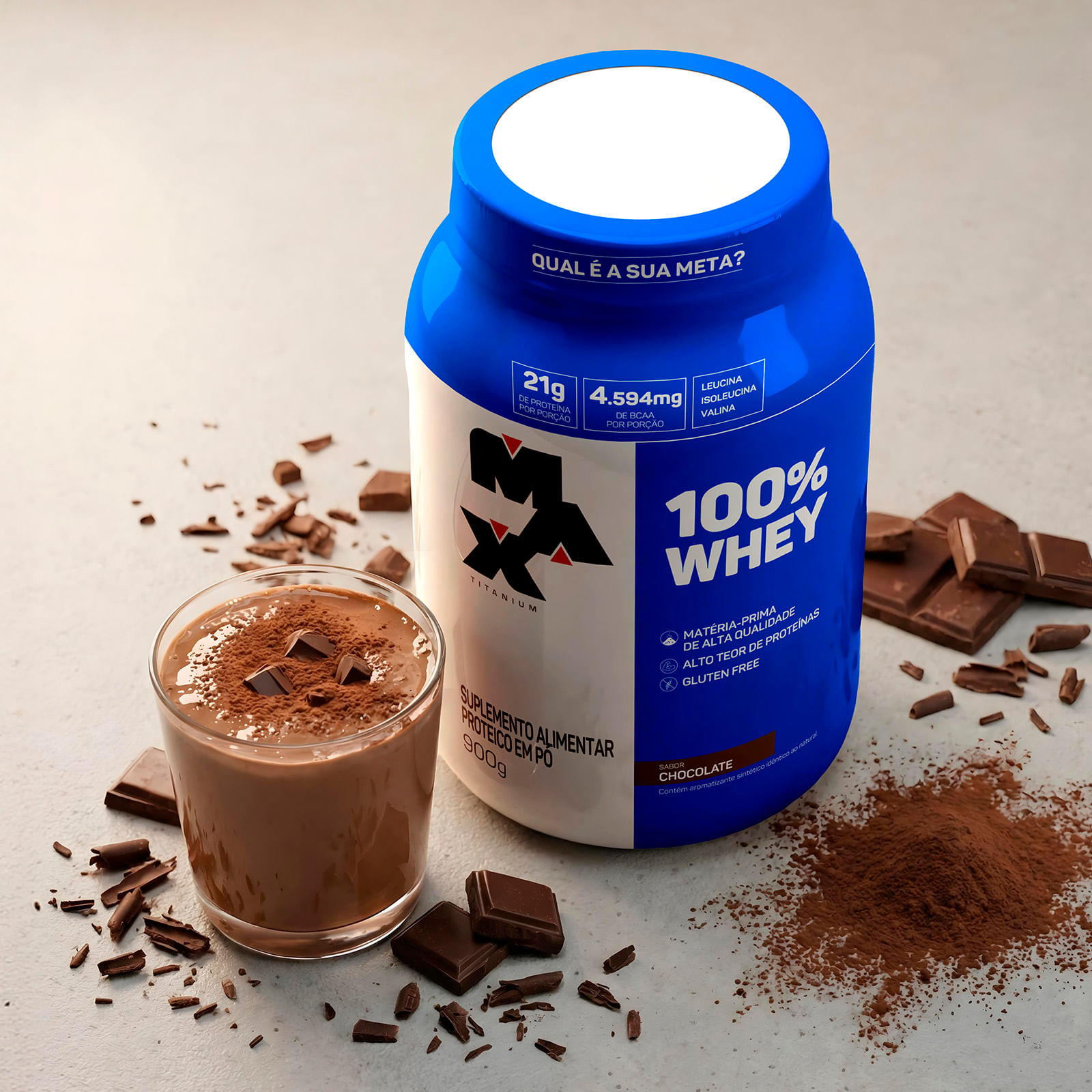 100% whey pote 900g chocolate