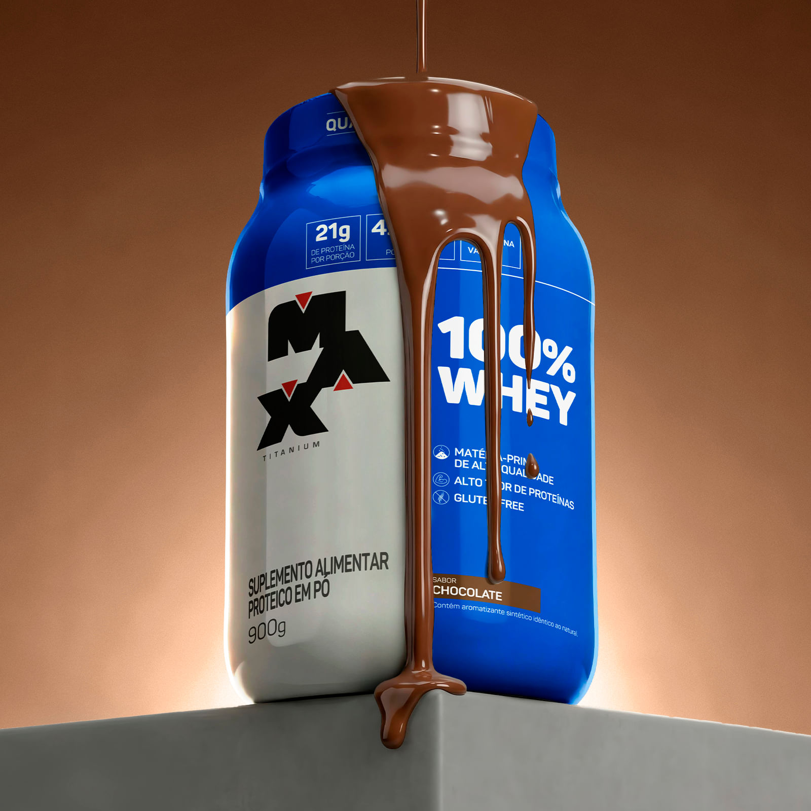 100% whey pote 900g chocolate