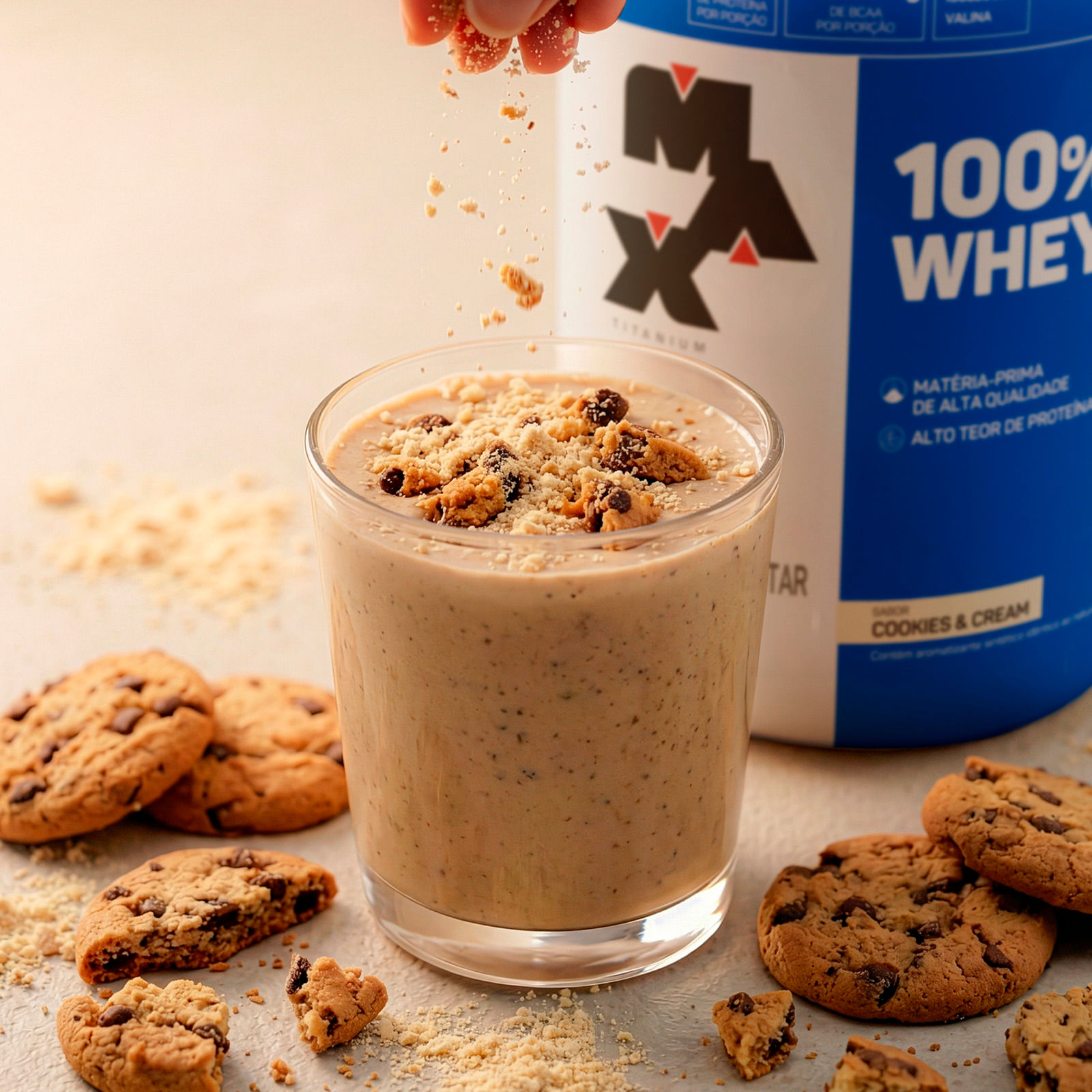 100% whey pote 900g cookies & cream