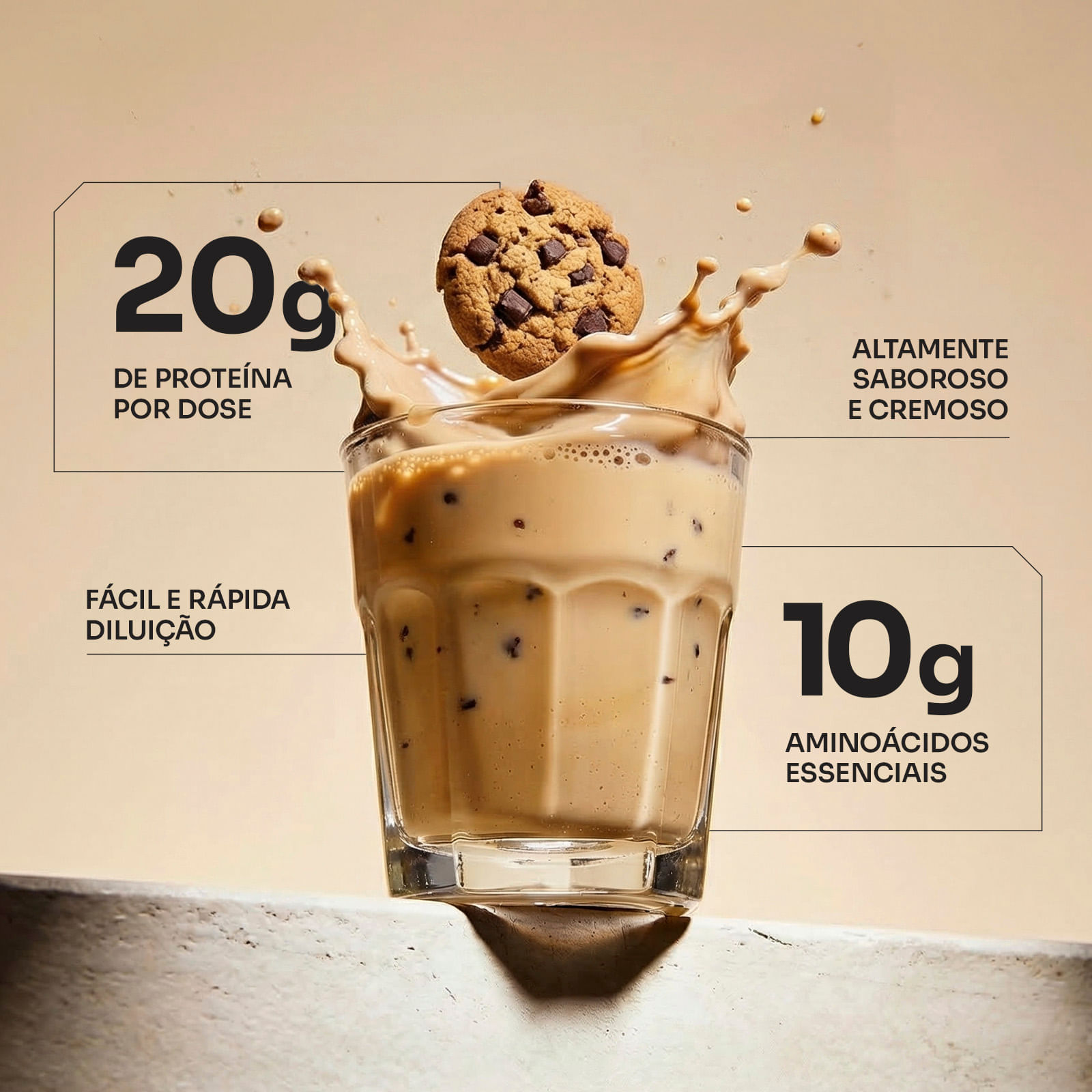 100% whey pote 900g cookies & cream