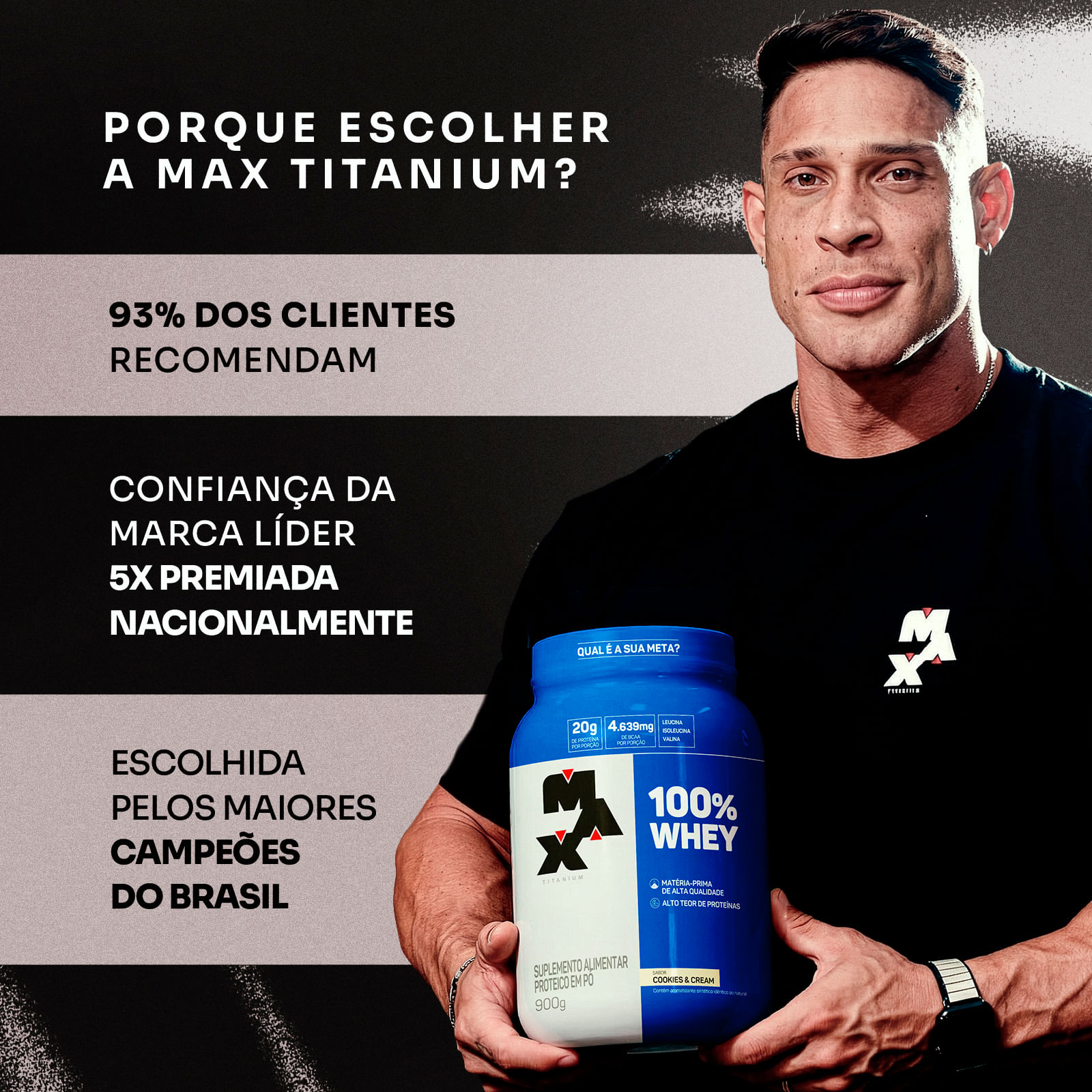 100% whey pote 900g cookies & cream
