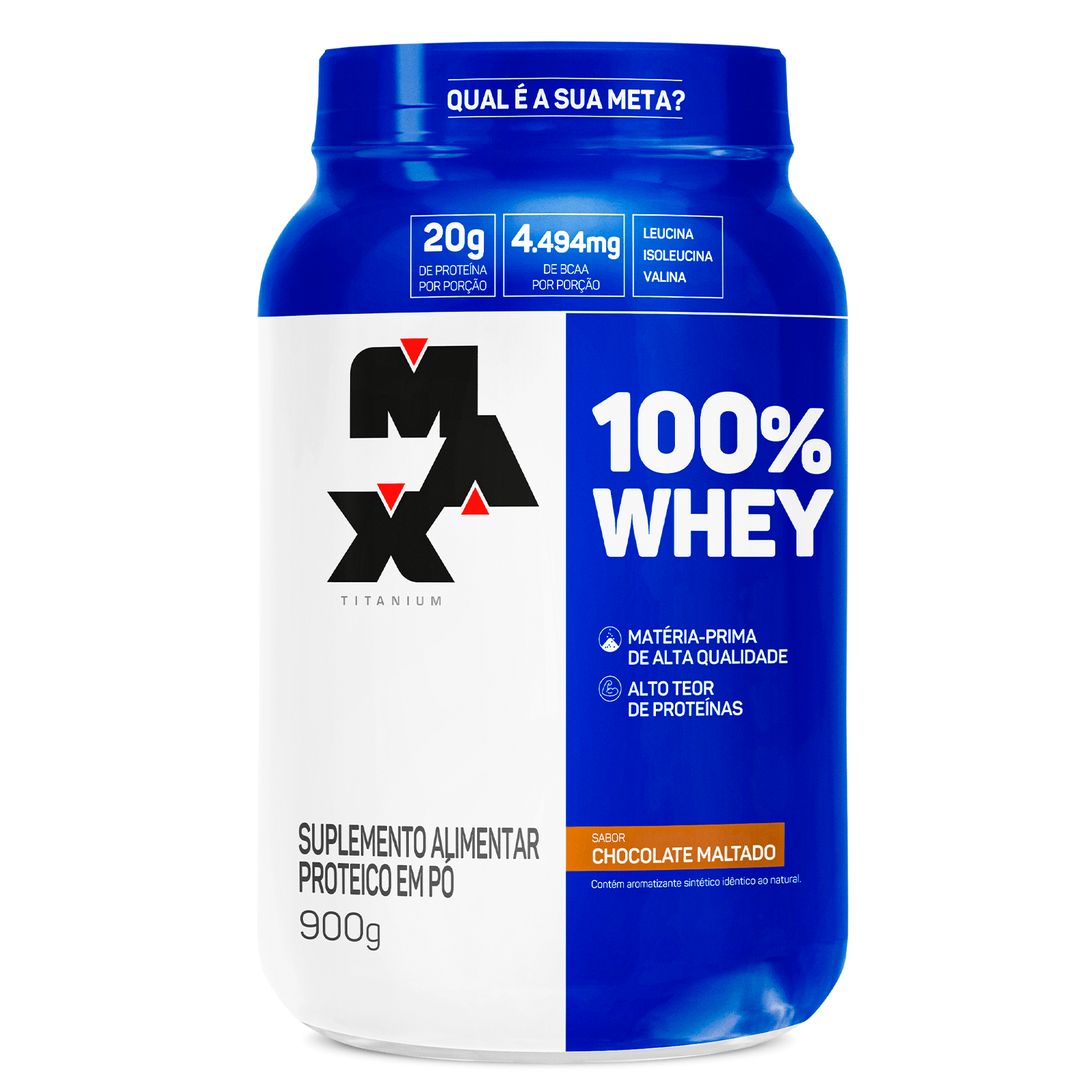 100% whey pote 900g chocolate maltado