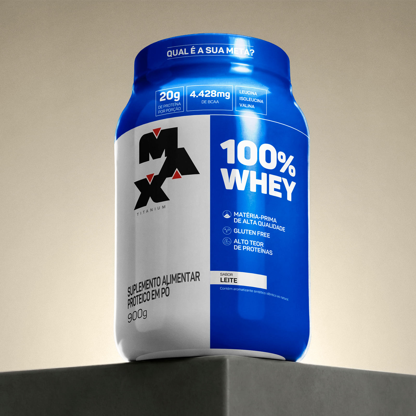 100% whey pote 900g leite
