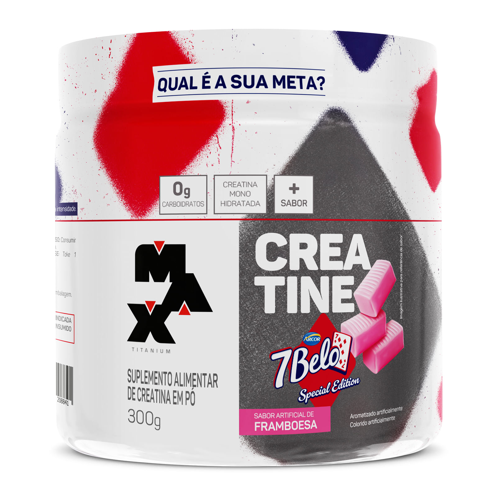 Creatina Monohidratada 300g Sabor 7Belo — Max Titanium
