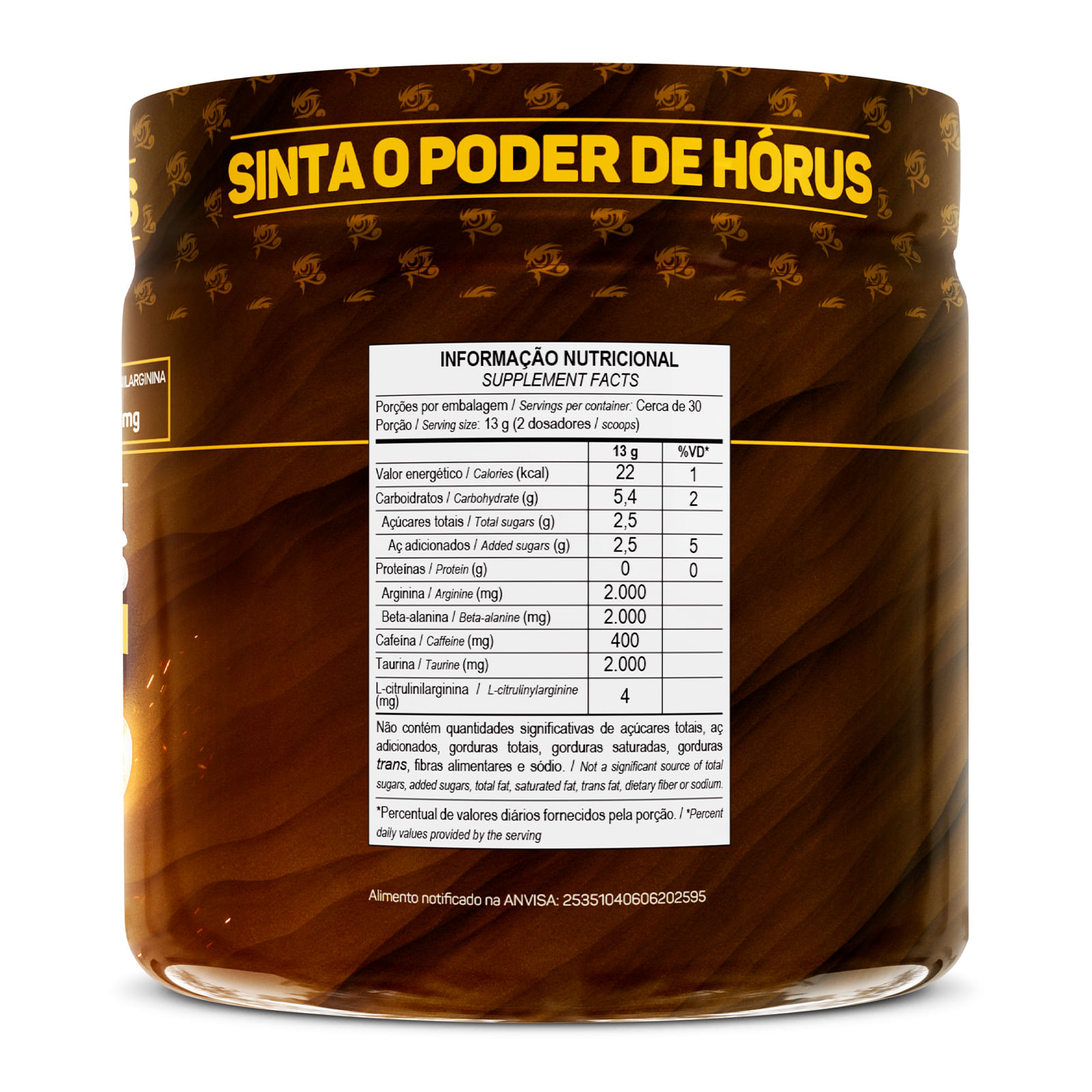 Hórus elite 390g pré-treino 400mg cafeína — max titanium pink lemonade