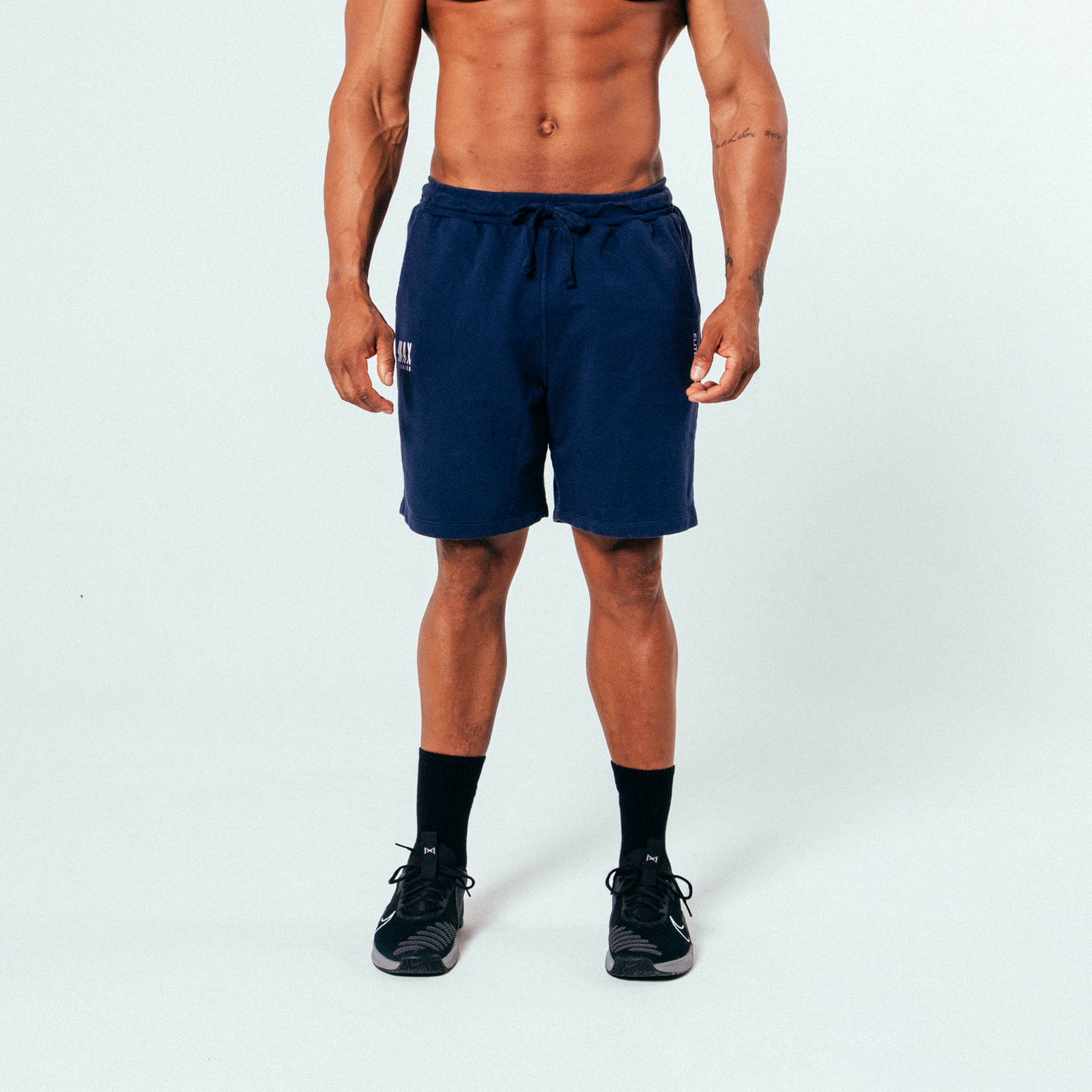 Bermuda Masculina de Moletom Premium - Azul Marinho