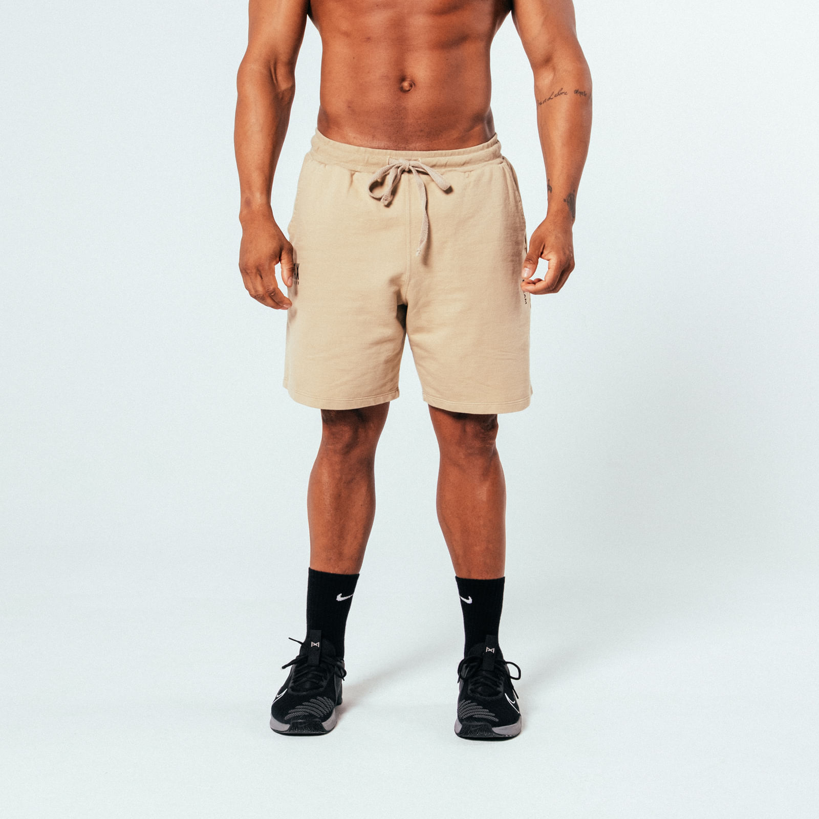 Bermuda Masculina de Moletom Premium - Cappuccino
