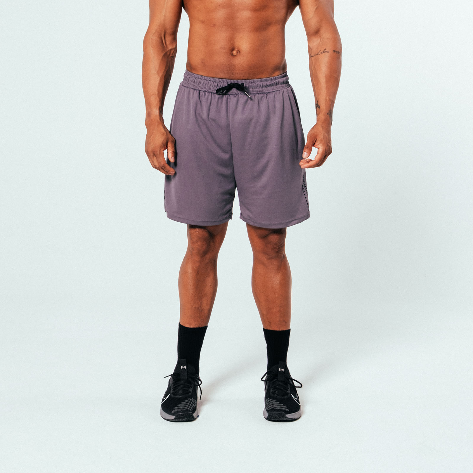 Bermuda Masculina de Treino com Forro - Cinza
