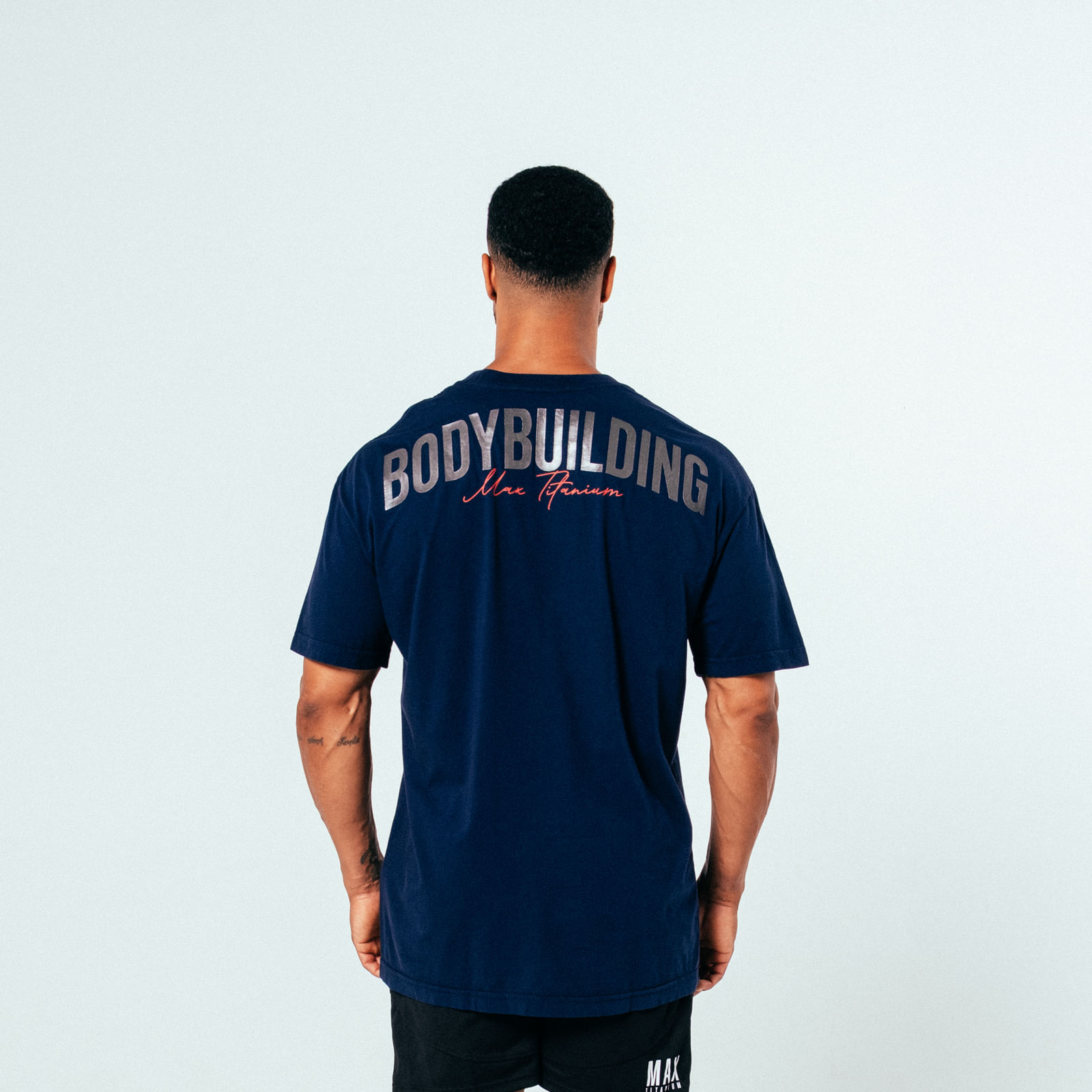 Camiseta Masculina Oversized Bodybuilding - Azul Marinho