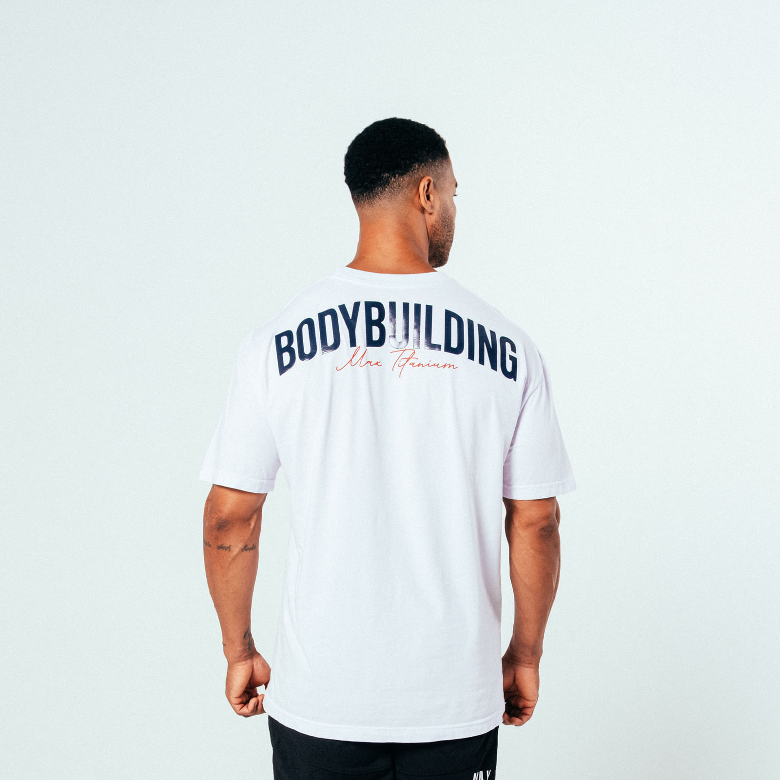 Camiseta Masculina Oversized Bodybuilding - Branca