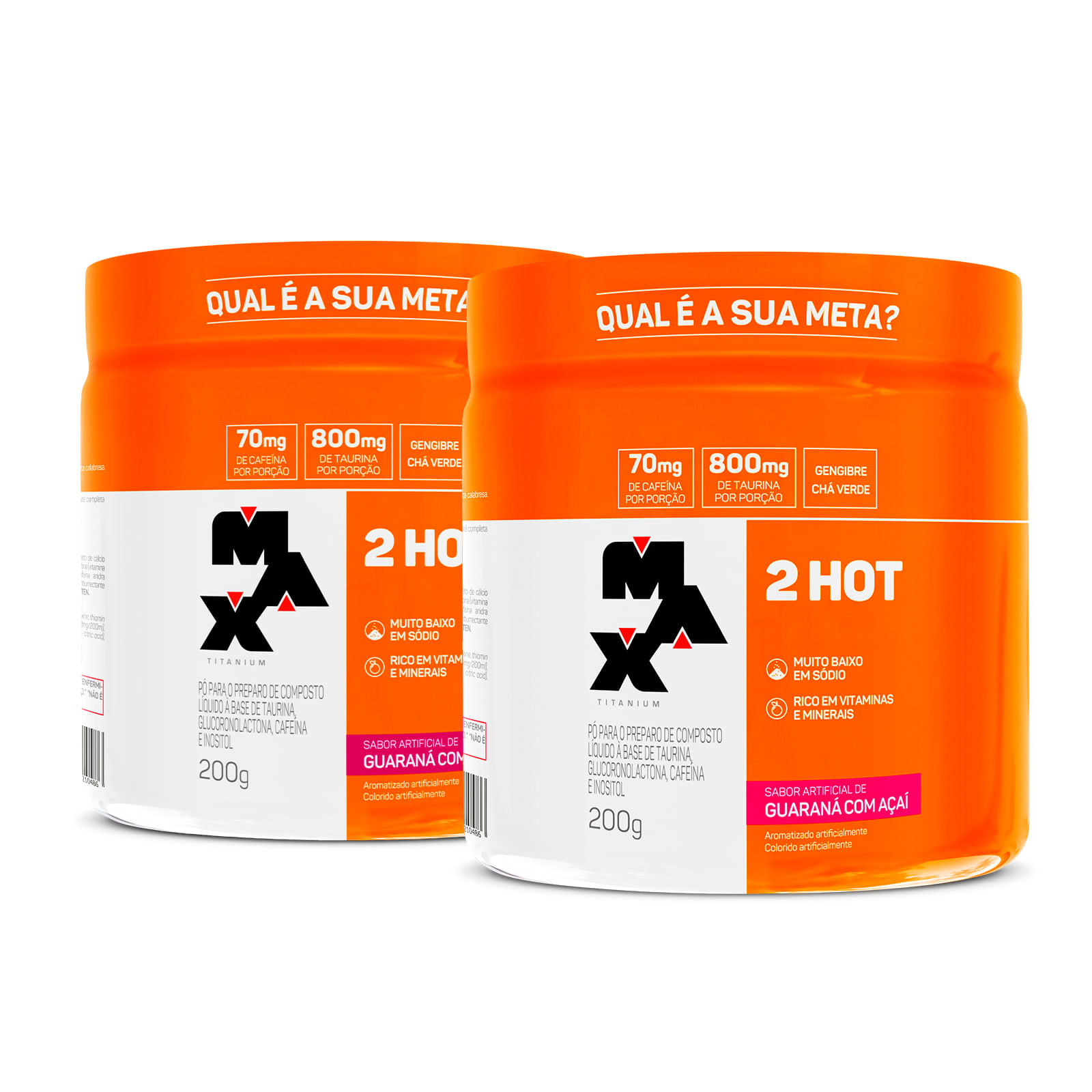 Pack 2x 2hot 200g guaraná com açaí - guaraná com açaí