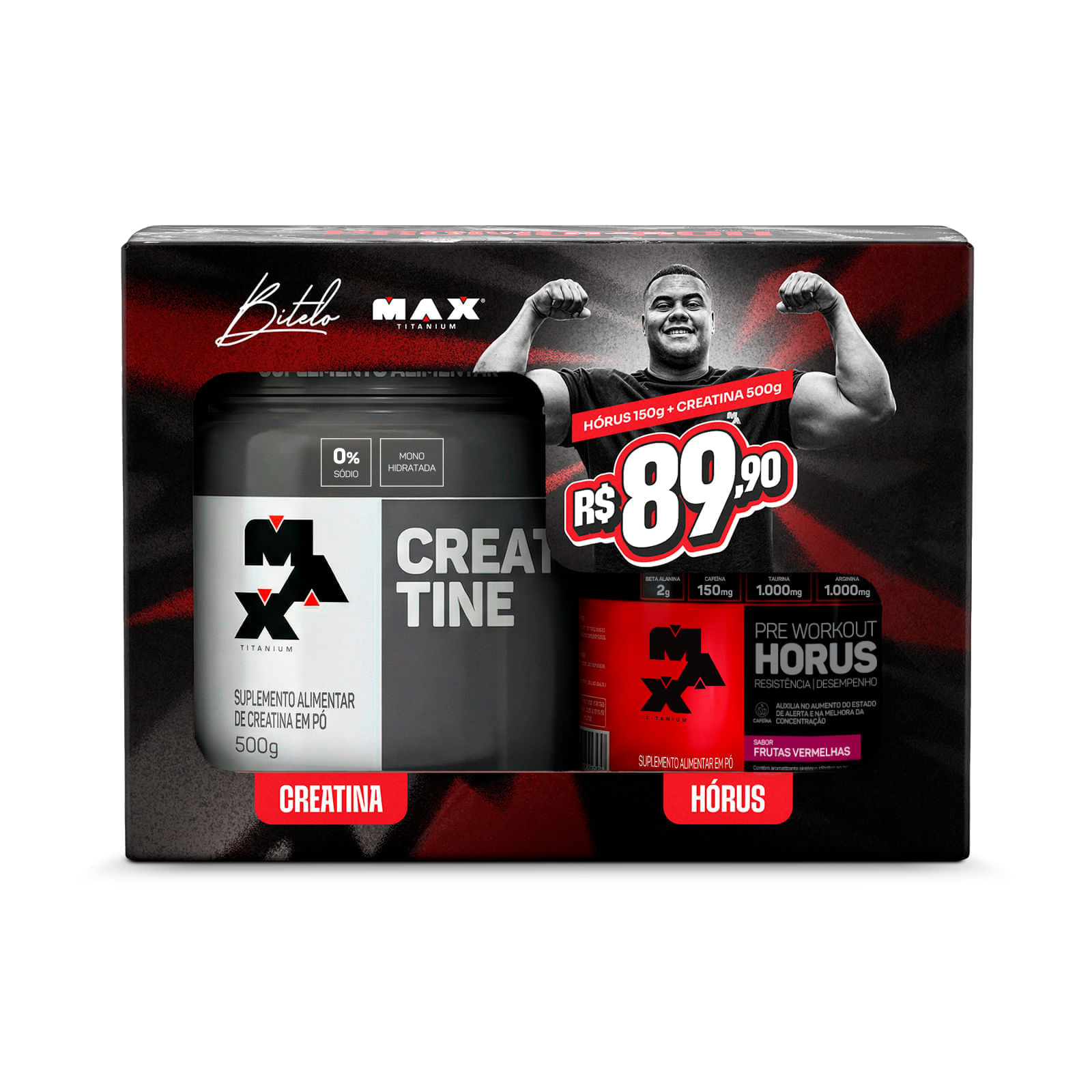 Promopack Bitelo Special Edition — Creatina 500g + Hórus 150g